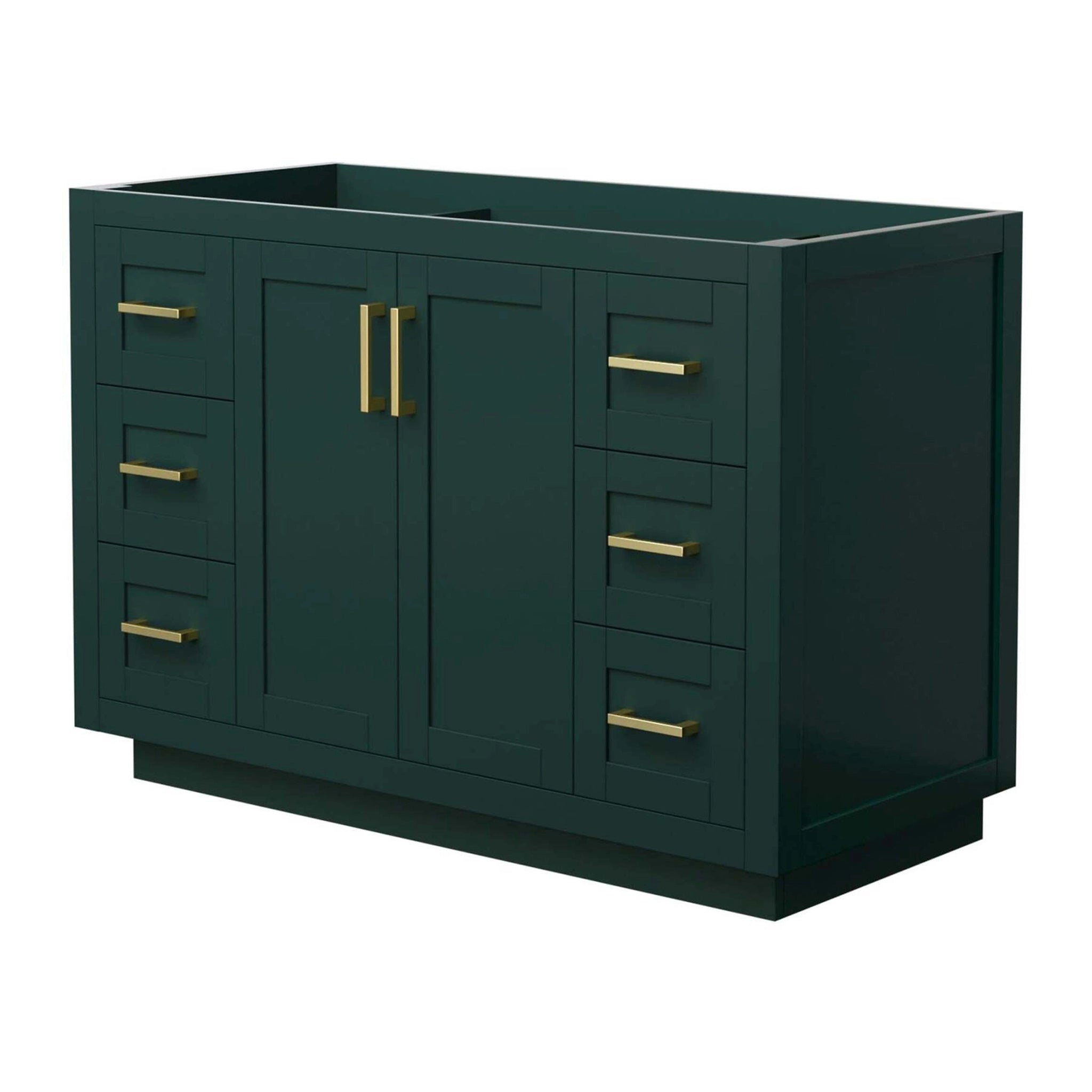 48" Miranda Single Bathroom Vanity in Green with Brushed Gold Trim by Wyndham