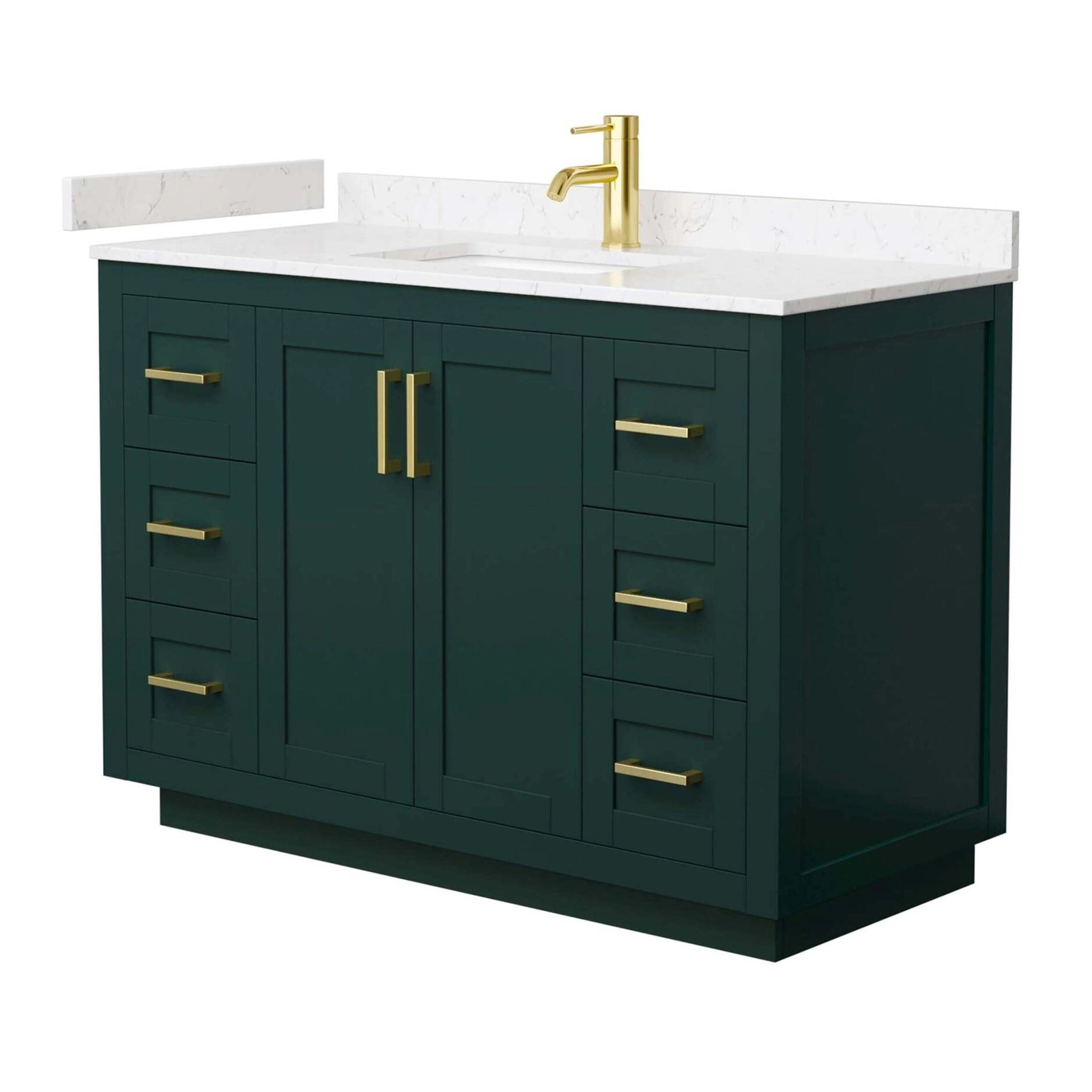48" Miranda Single Bathroom Vanity in Green with Brushed Gold Trim by Wyndham