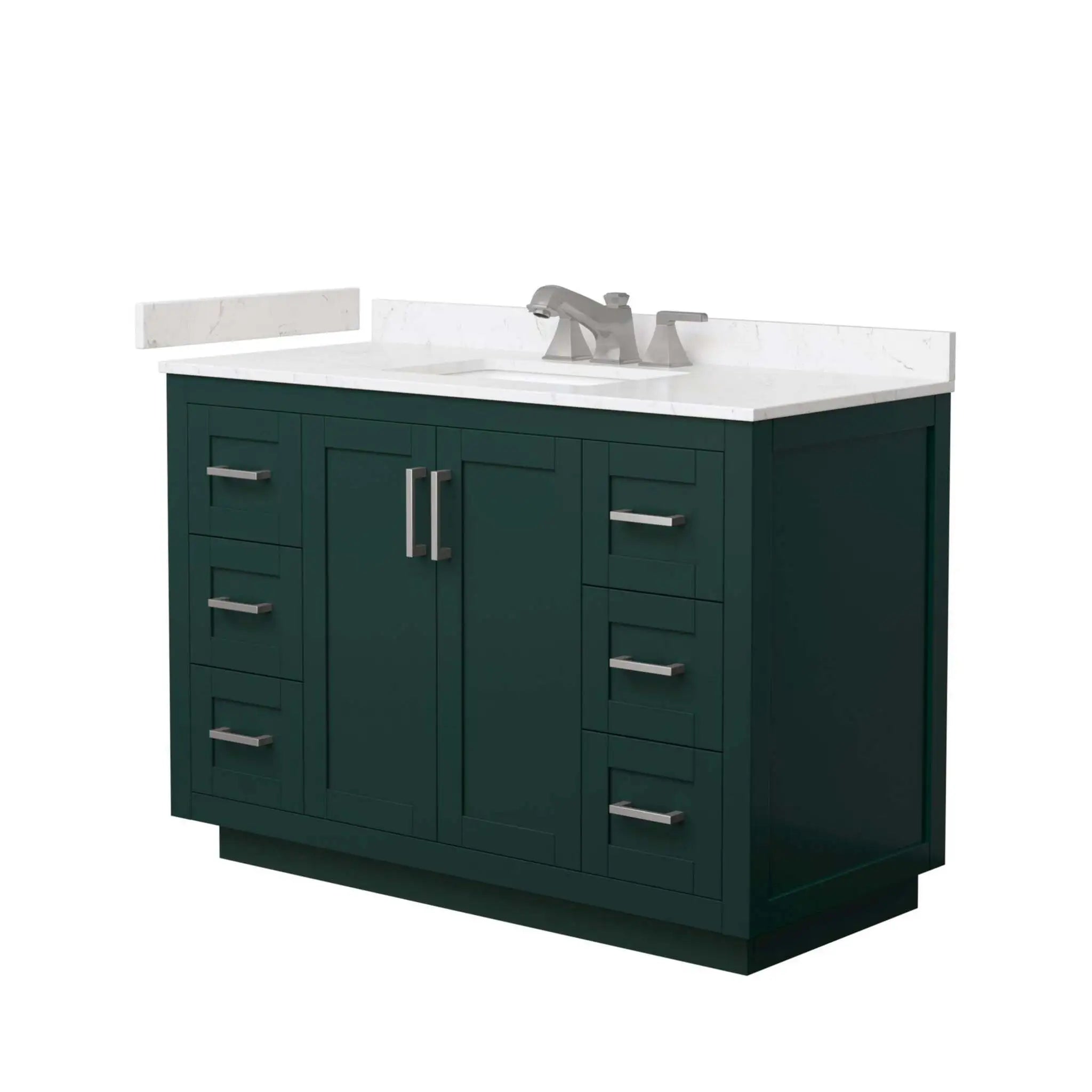 48" Miranda Single Bathroom Vanity in Green with Brushed Nickel Trim by Wyndham