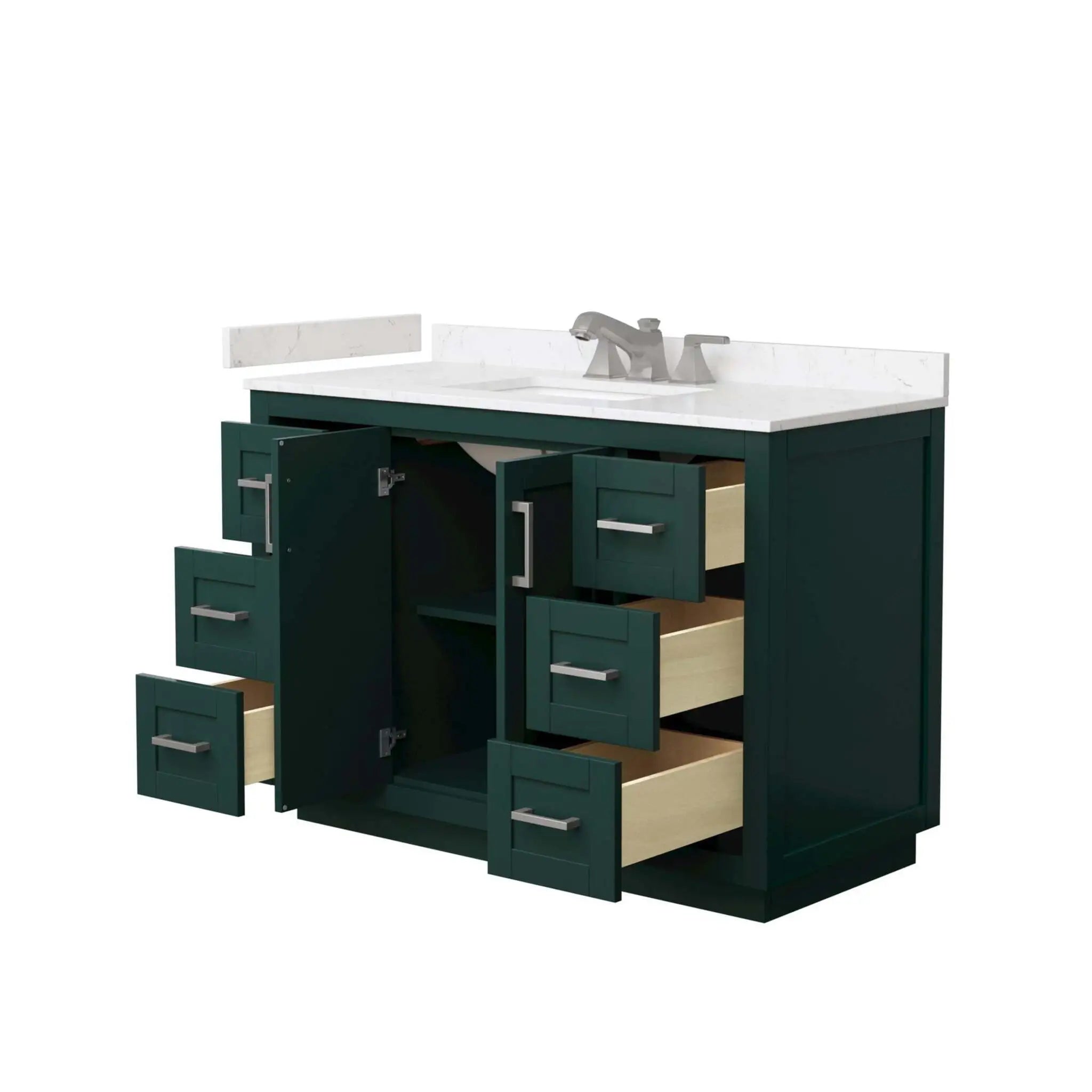 48" Miranda Single Bathroom Vanity in Green with Brushed Nickel Trim by Wyndham