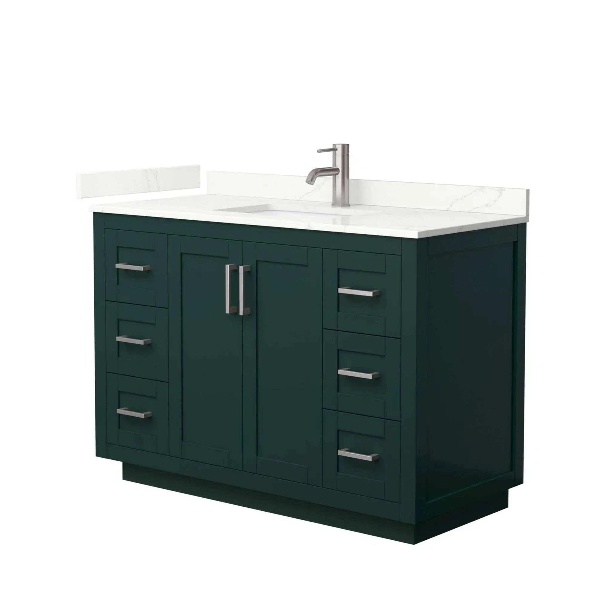 48" Miranda Single Bathroom Vanity in Green with Brushed Nickel Trim by Wyndham