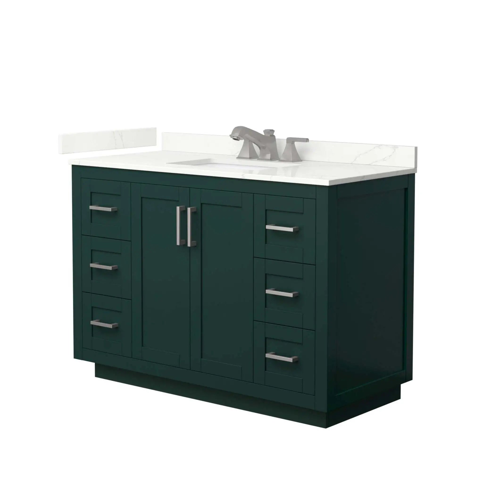 48" Miranda Single Bathroom Vanity in Green with Brushed Nickel Trim by Wyndham