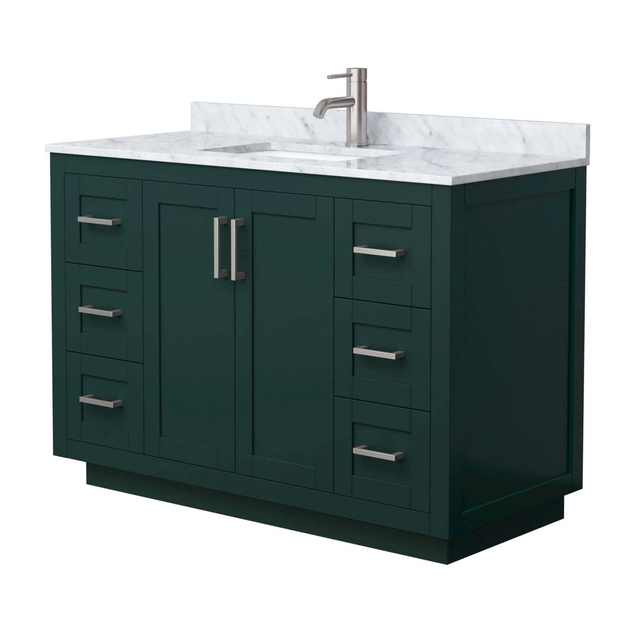 48" Miranda Single Bathroom Vanity in Green with Brushed Nickel Trim by Wyndham