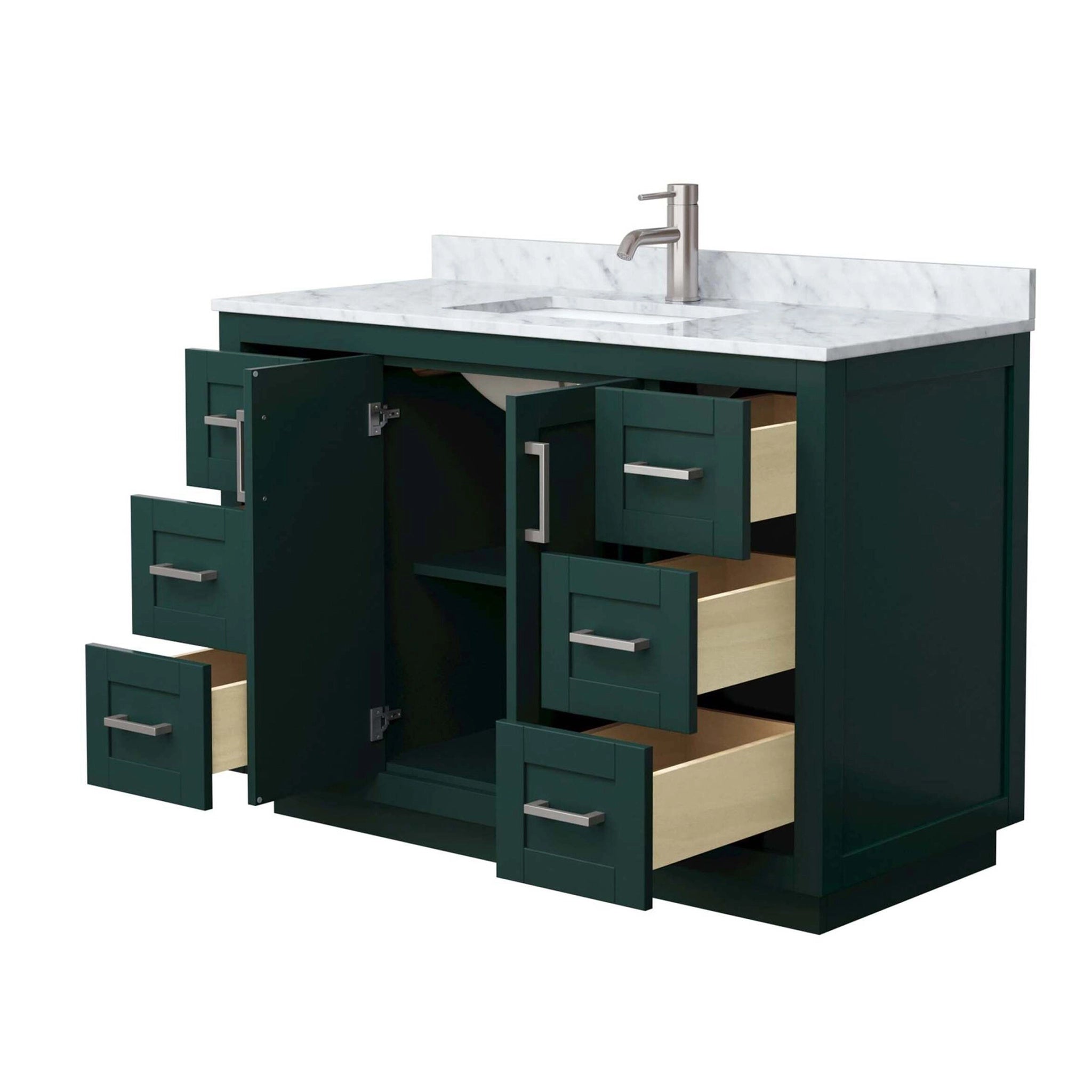48" Miranda Single Bathroom Vanity in Green with Brushed Nickel Trim by Wyndham