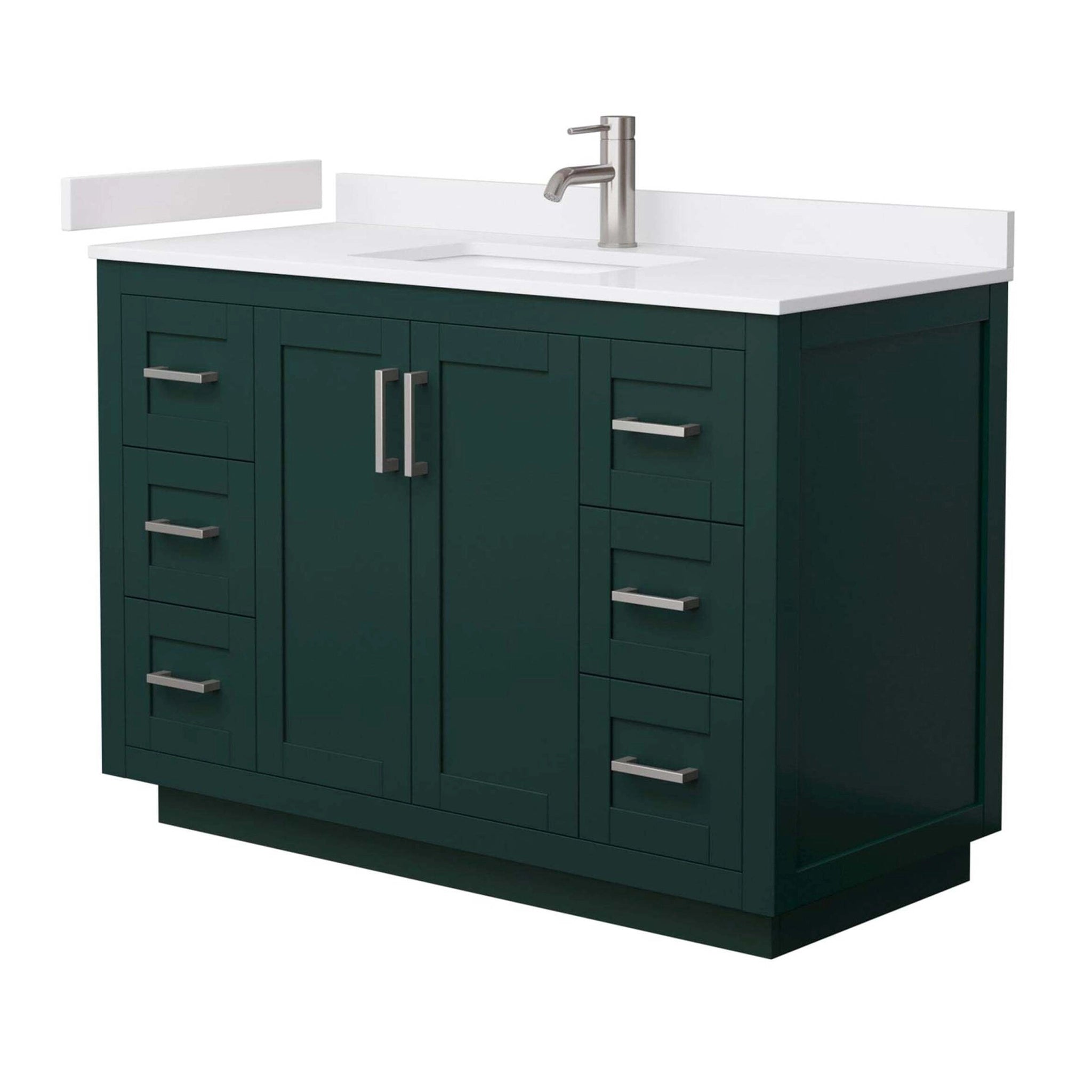 48" Miranda Single Bathroom Vanity in Green with Brushed Nickel Trim by Wyndham