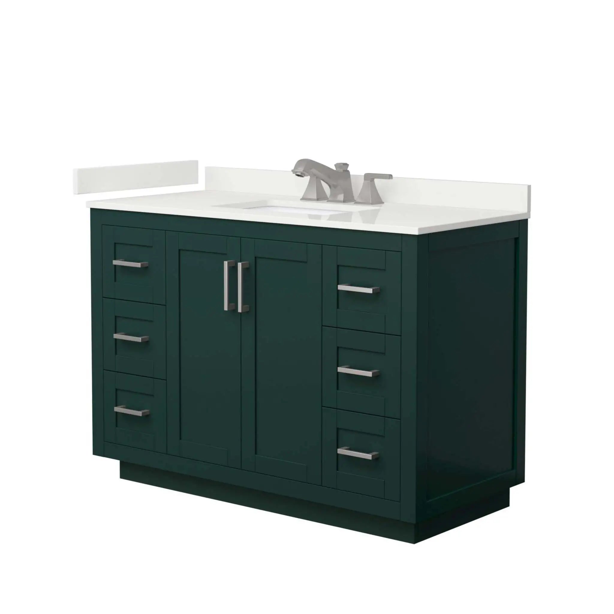 48" Miranda Single Bathroom Vanity in Green with Brushed Nickel Trim by Wyndham