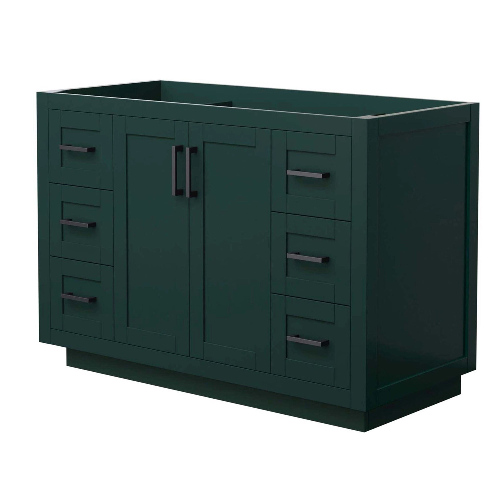48" Miranda Single Bathroom Vanity in Green with Matte Black Trim by Wyndham