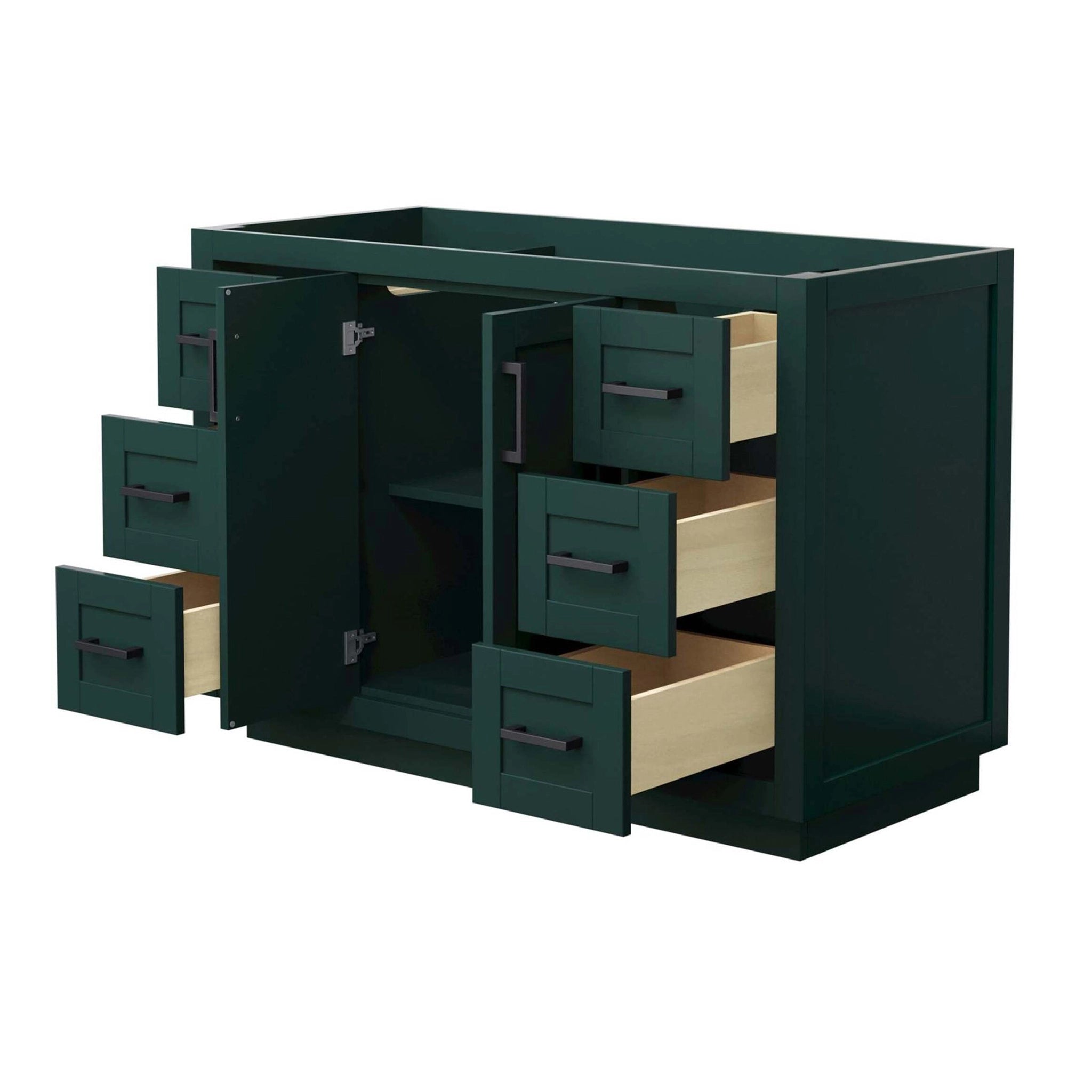 48" Miranda Single Bathroom Vanity in Green with Matte Black Trim by Wyndham