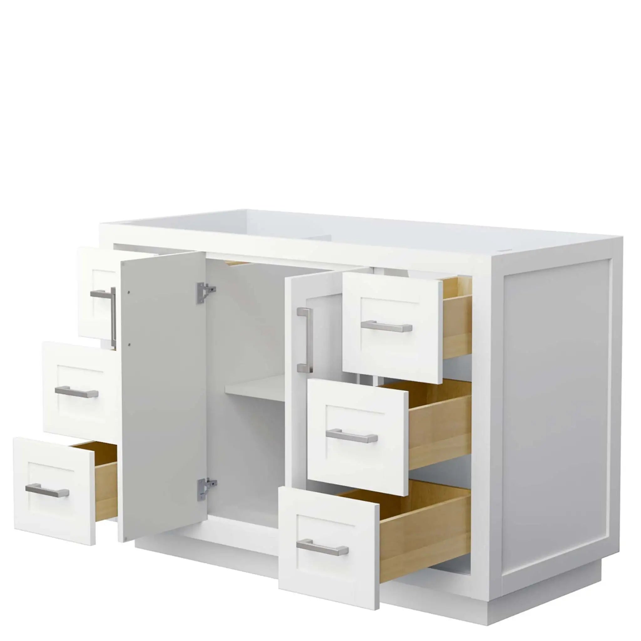 48" Miranda Single Bathroom Vanity in White with Brushed Nickel Trim by Wyndham