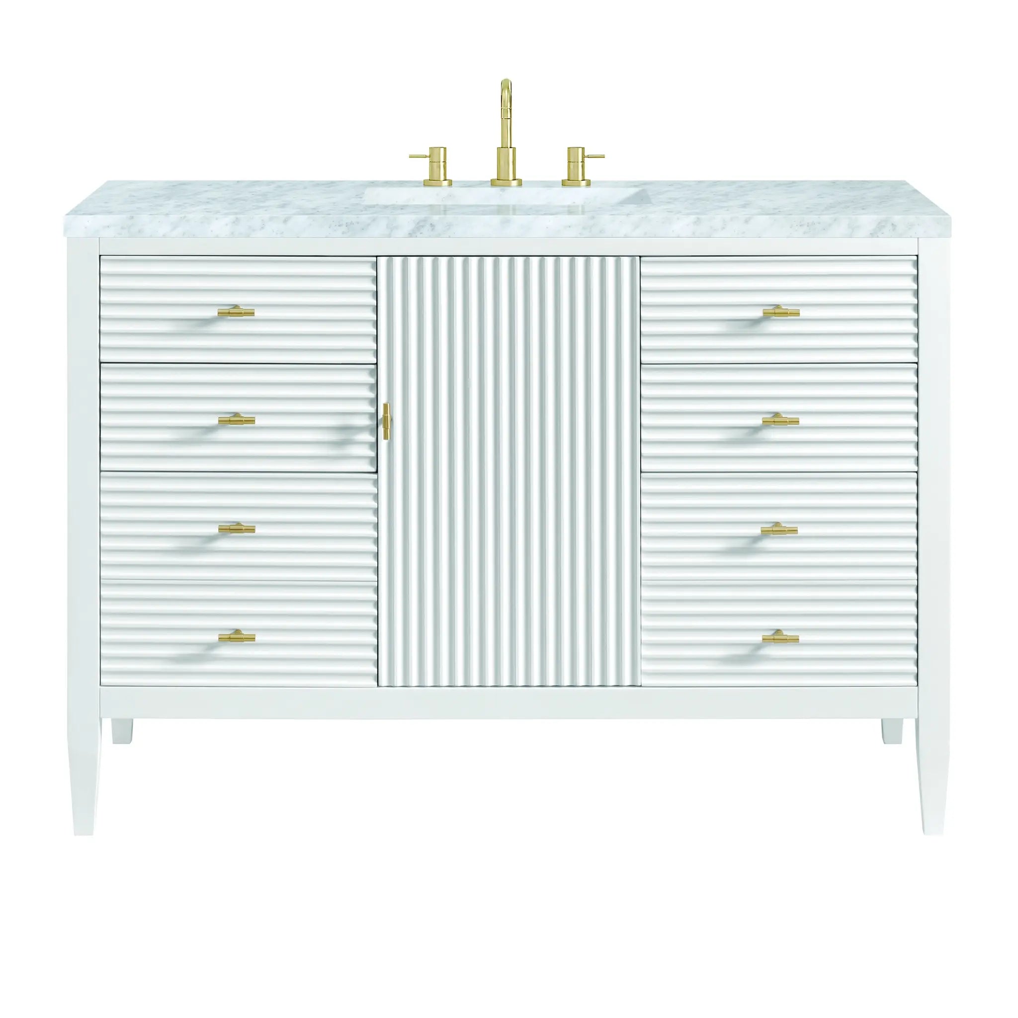 48" Myrrin Single Vanity in Bright White by James Martin Vanities