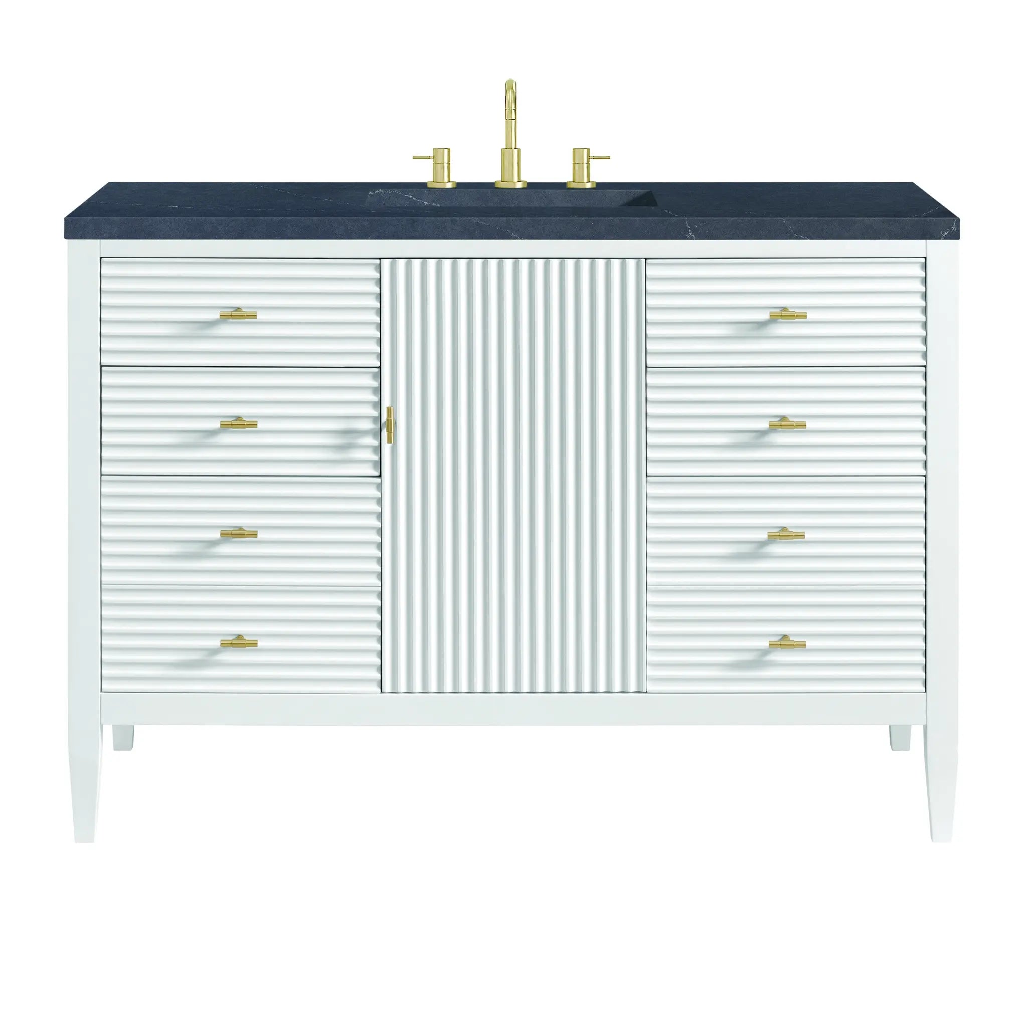 48" Myrrin Single Vanity in Bright White by James Martin Vanities