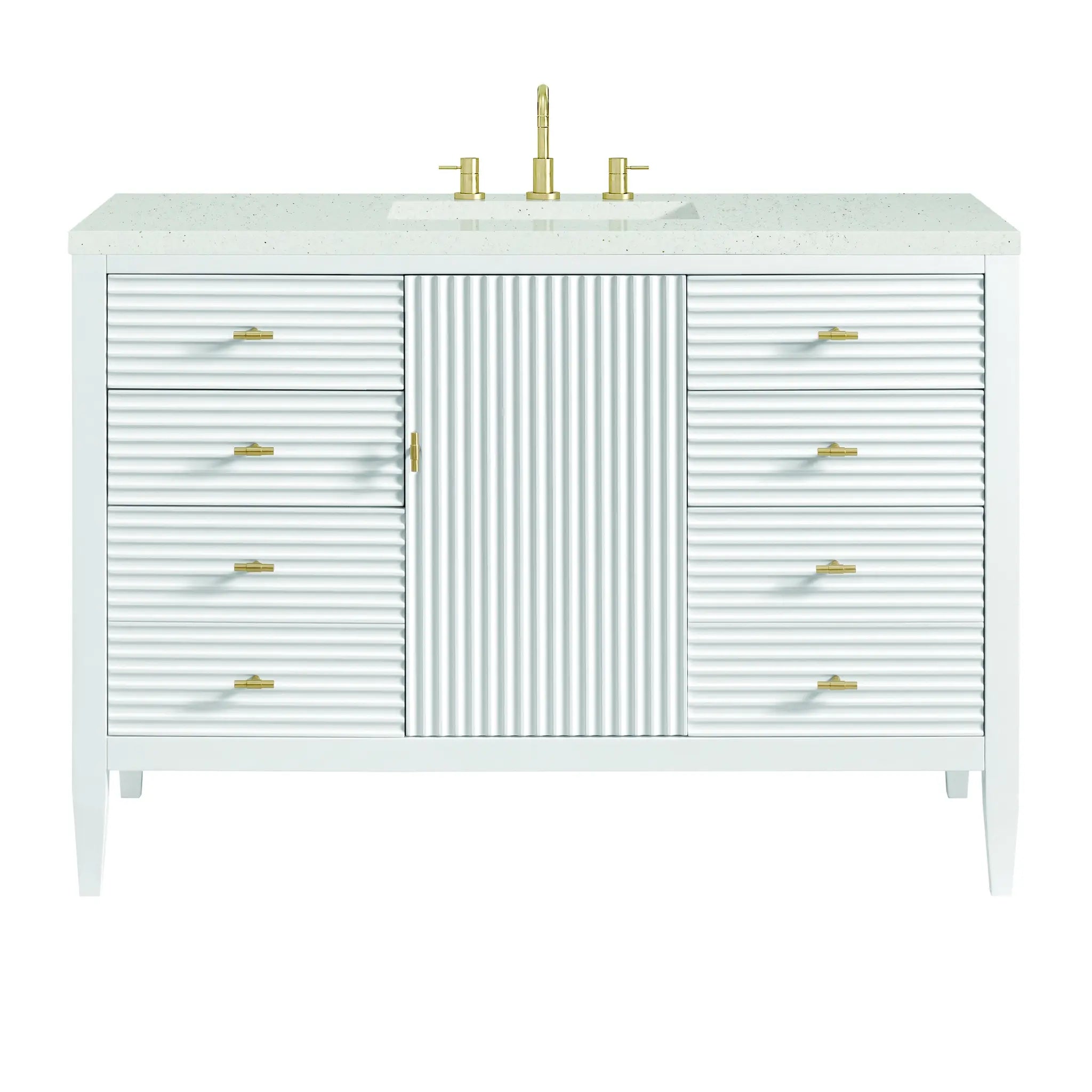 48" Myrrin Single Vanity in Bright White by James Martin Vanities