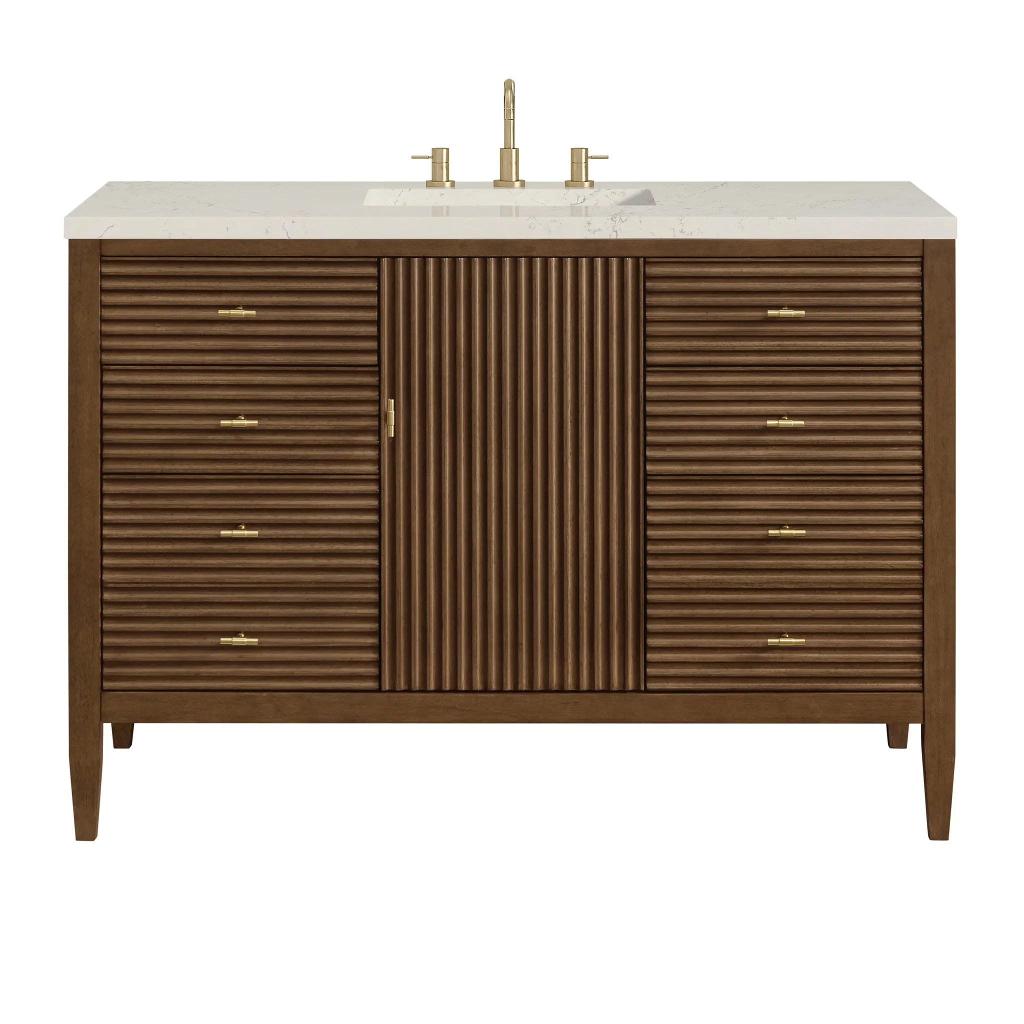 48" Myrrin Single Vanity in Mid Century Walnut by James Martin Vanities