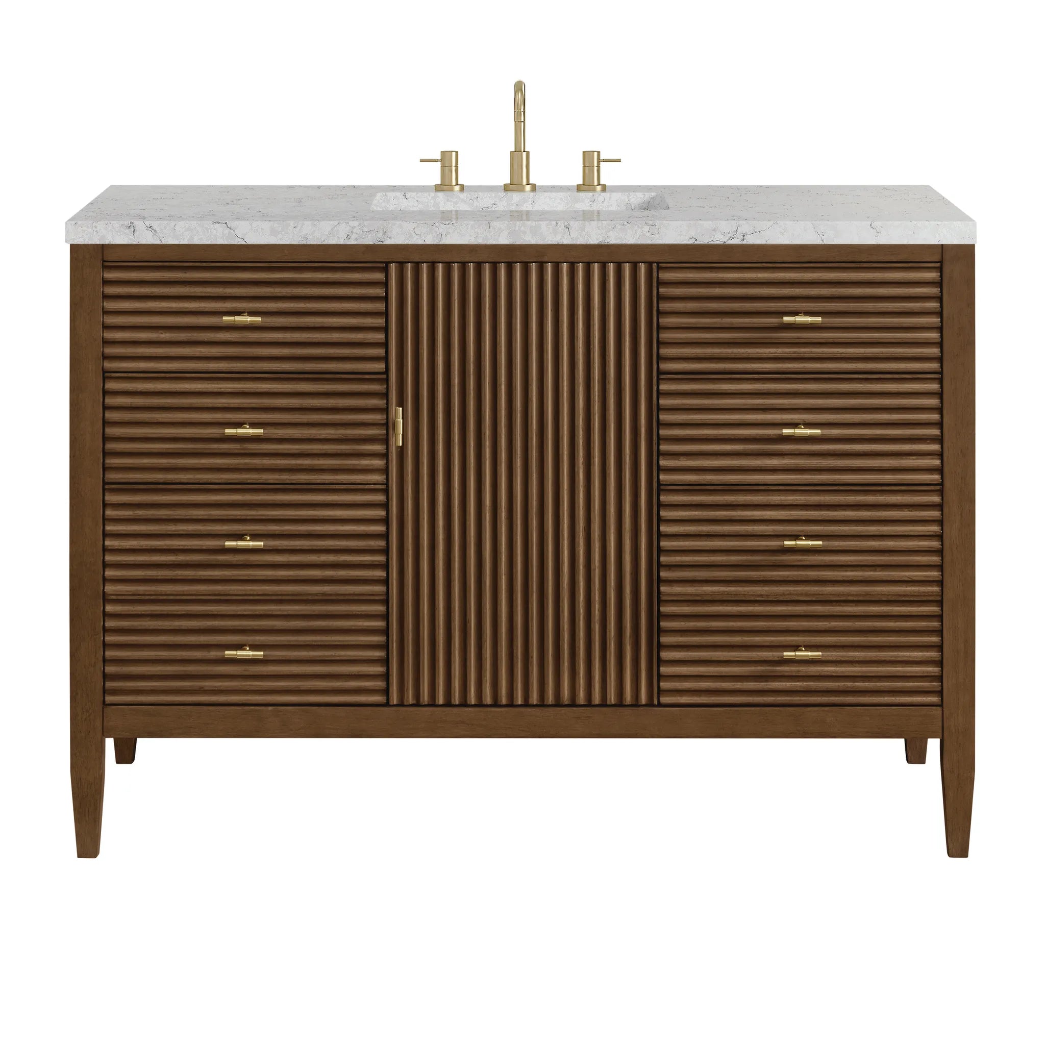 48" Myrrin Single Vanity in Mid Century Walnut by James Martin Vanities