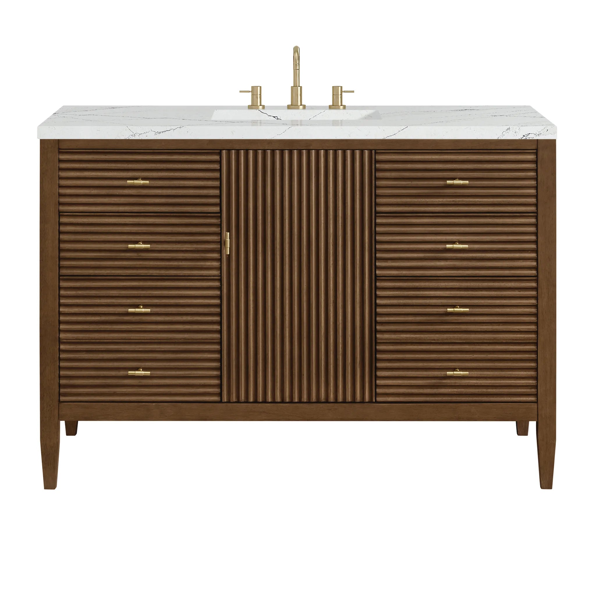 48" Myrrin Single Vanity in Mid Century Walnut by James Martin Vanities