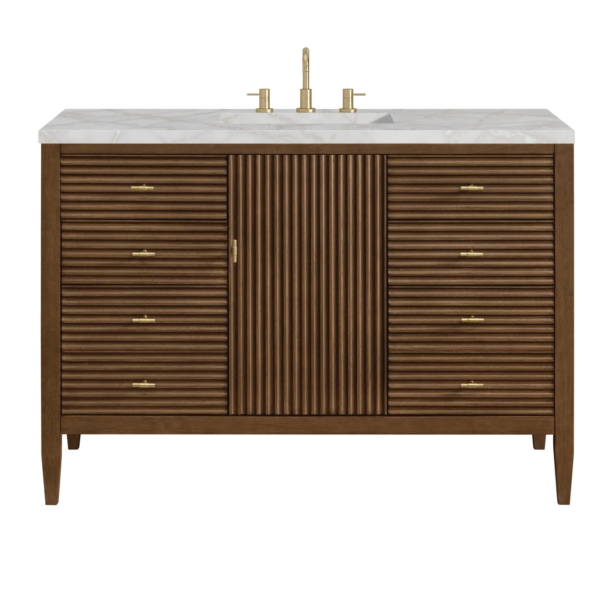 48" Myrrin Single Vanity in Mid Century Walnut by James Martin Vanities