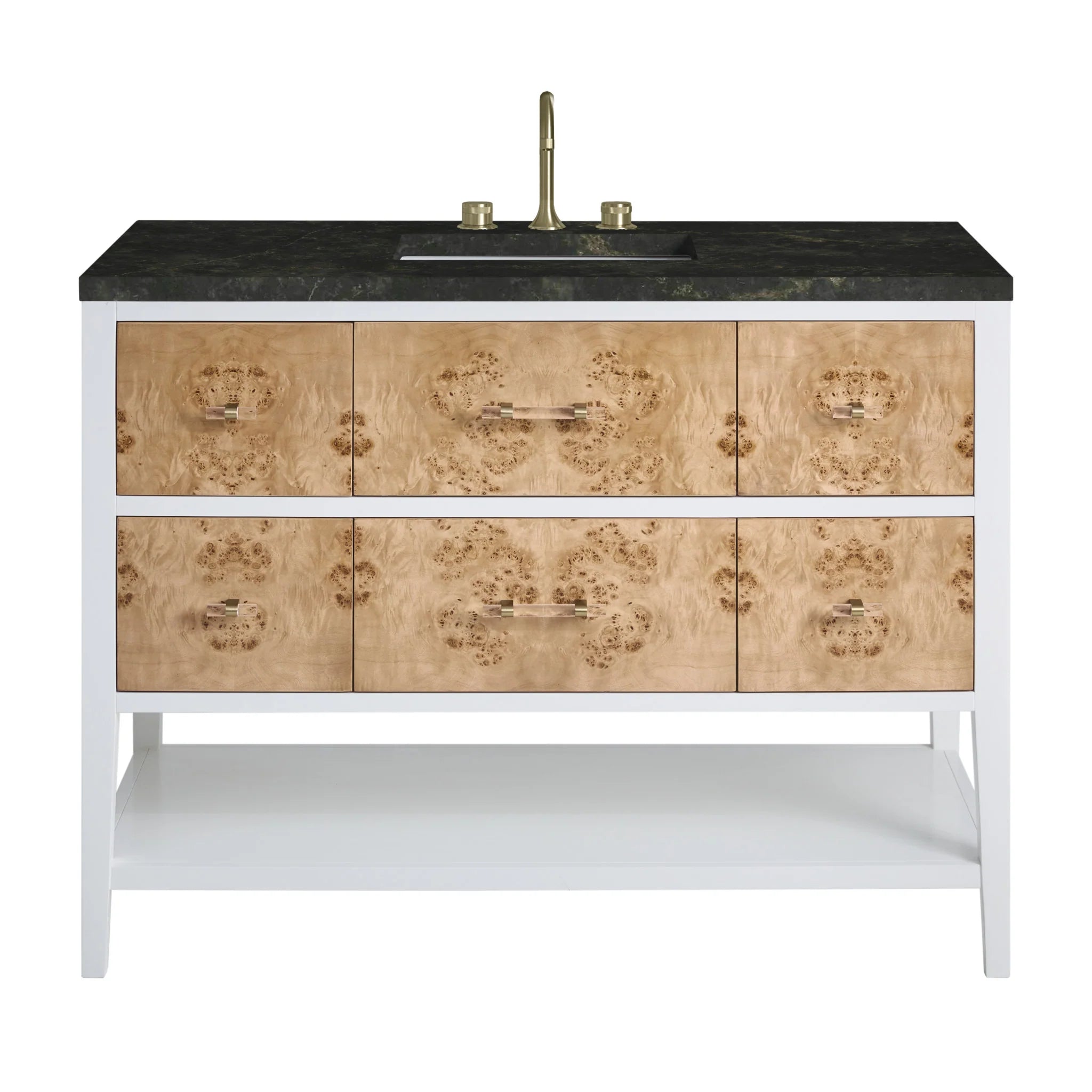 48-olena-single-vanity-in-light-mappa-burl-and-polished-white-by-james-martin-vanities-phantome-eclos-zero-silica image