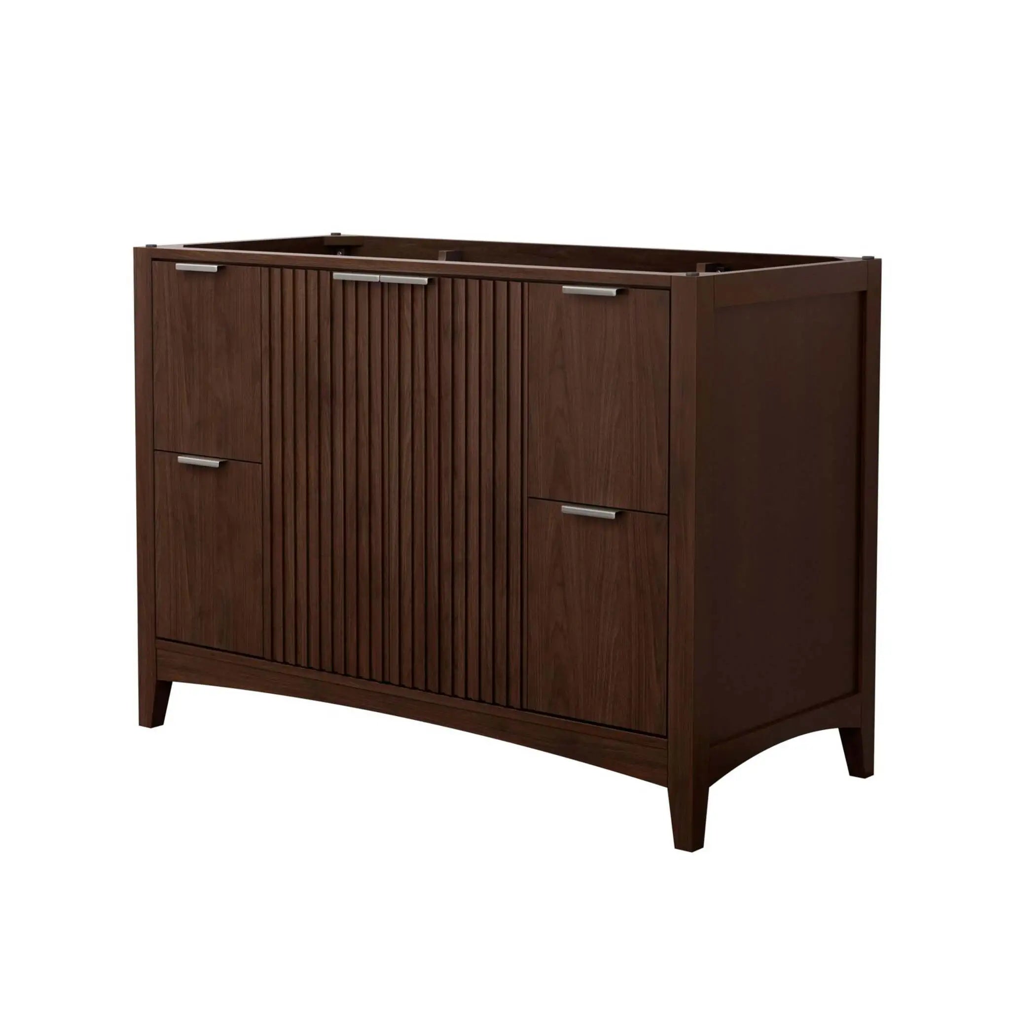 48" Palmilla Single Bathroom Vanity in Dark Walnut with Brushed Nickel Trim by Wyndham