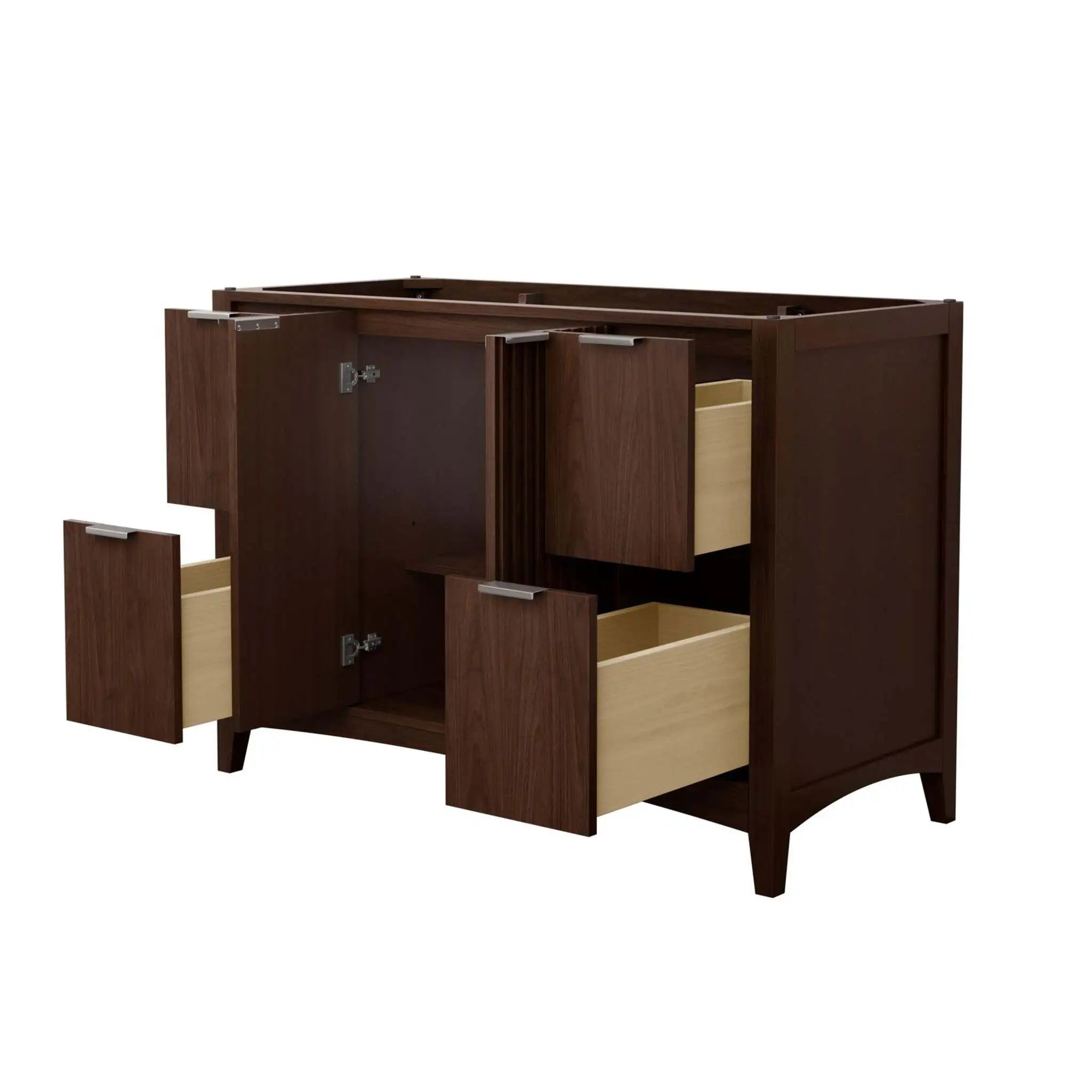 48" Palmilla Single Bathroom Vanity in Dark Walnut with Brushed Nickel Trim by Wyndham
