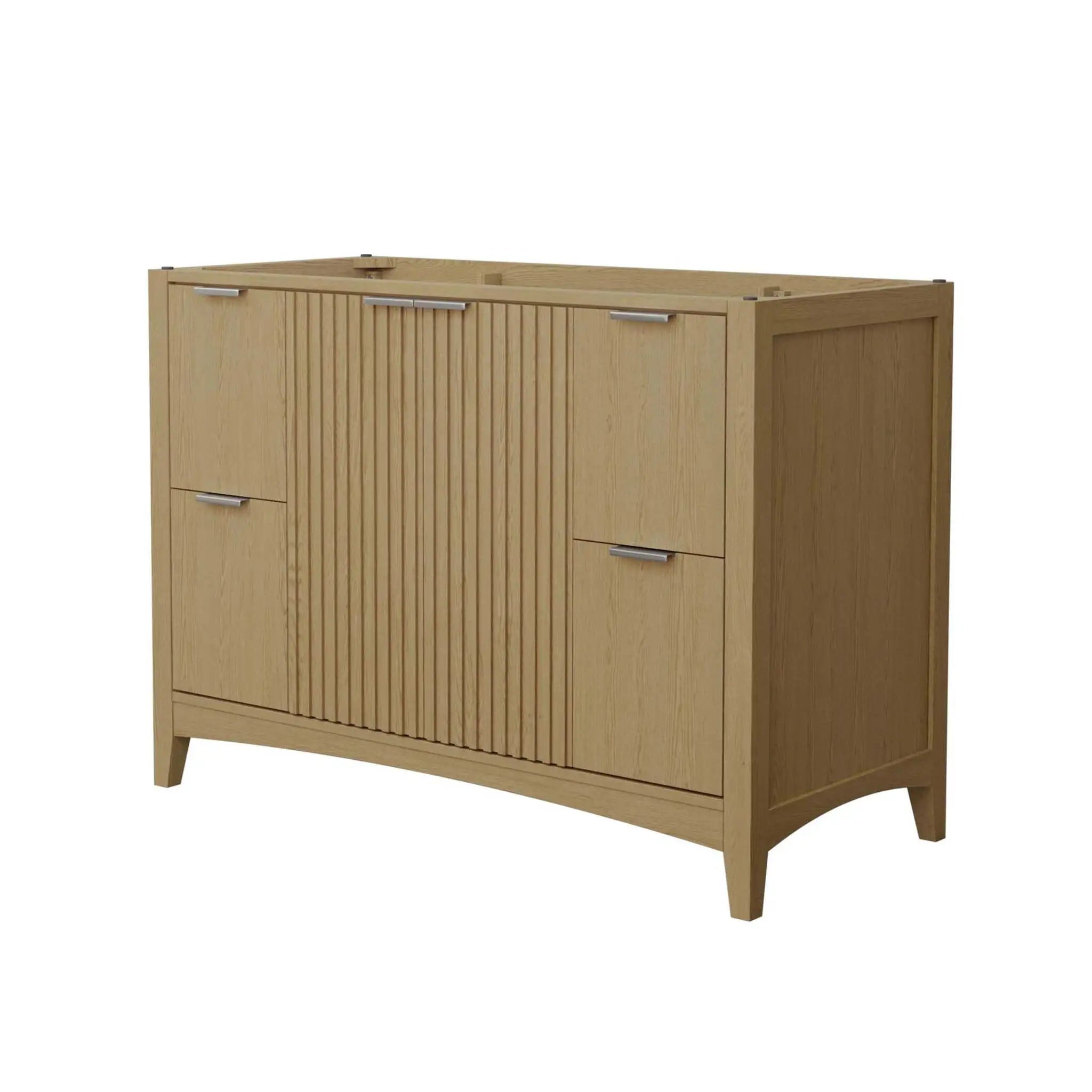 48" Palmilla Single Bathroom Vanity in Natural Oak with Brushed Nickel Trim by Wyndham