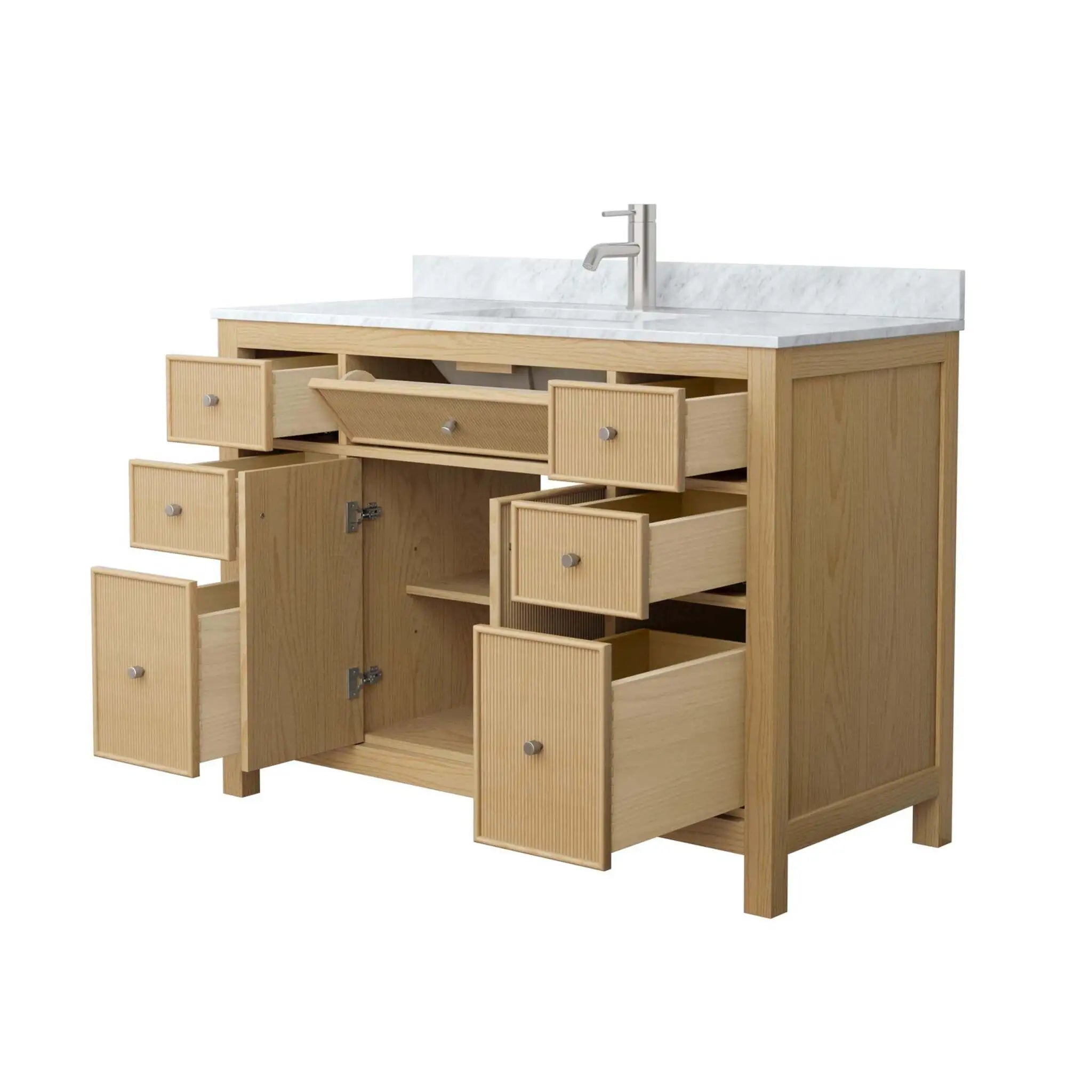 48" Pendry Single Bathroom Vanity in Tanned Oak with Brushed Nickel Trim by Wyndham