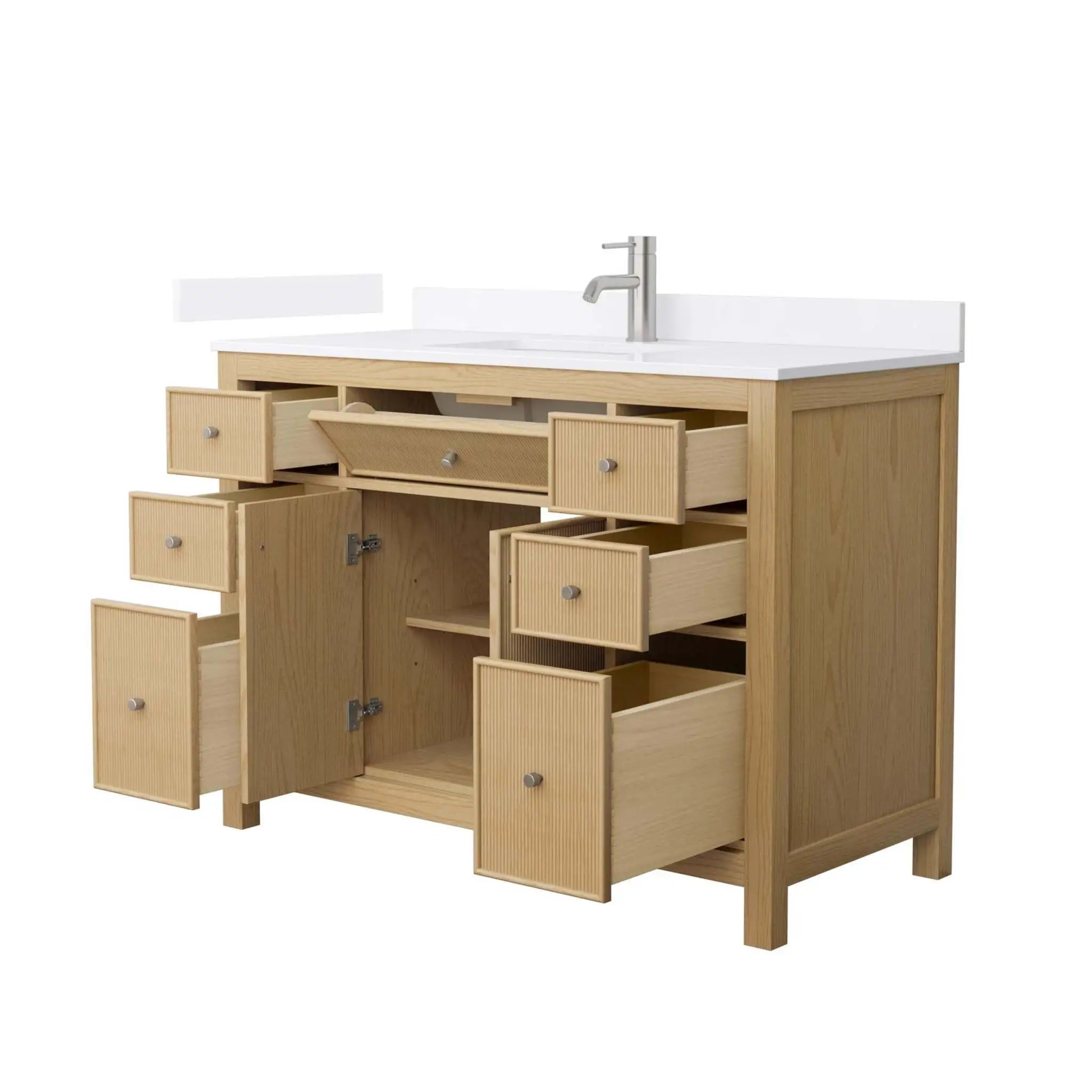48" Pendry Single Bathroom Vanity in Tanned Oak with Brushed Nickel Trim by Wyndham