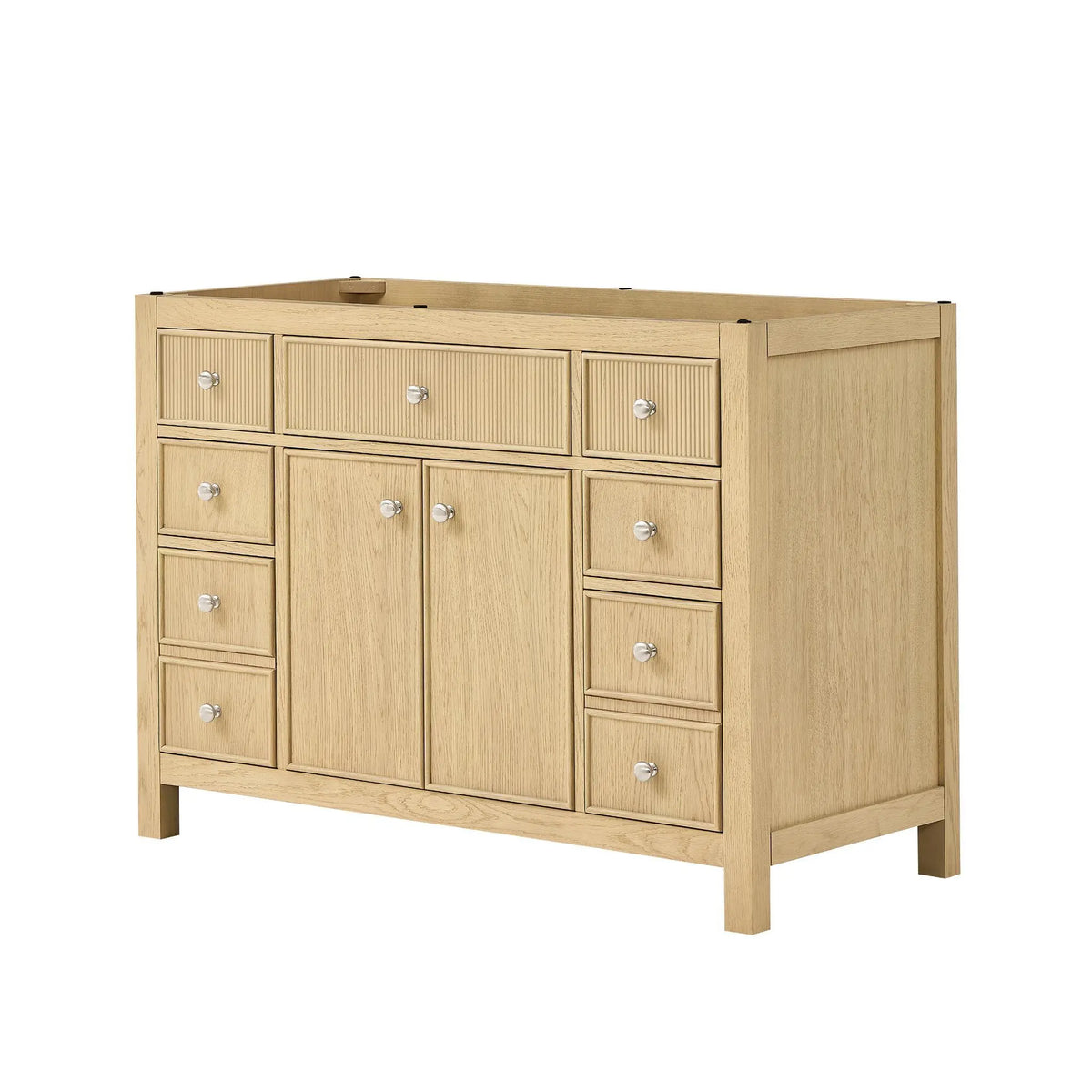 48" Rian Single Bathroom Vanity Scandinavian Oak Brushed Nickel Trim by wyndham View 19