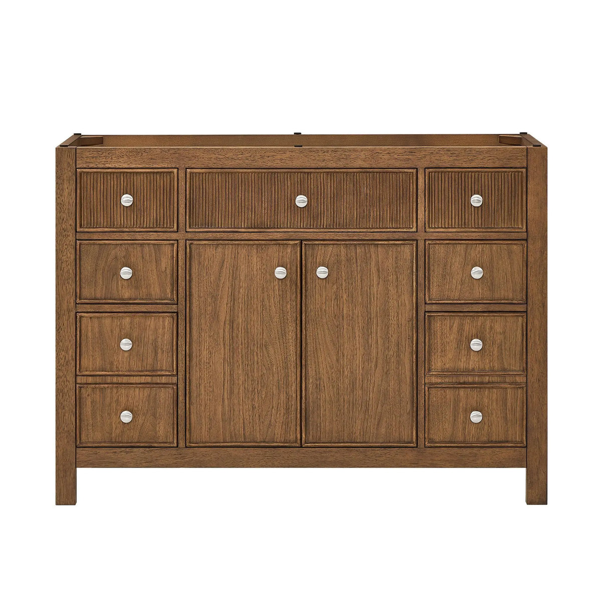 48" Rian Single Bathroom Vanity Toasted Walnut Brushed Nickel Trim by wyndham View 17