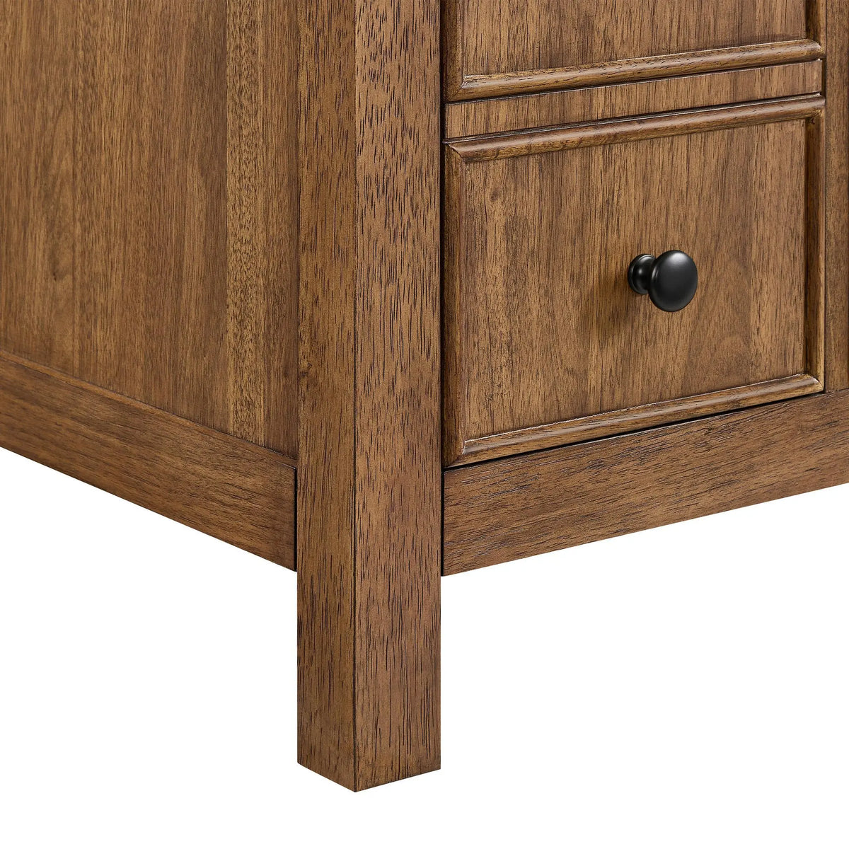 48" Rian Single Bathroom Vanity Toasted Walnut Matte Black Trim by wyndham 3