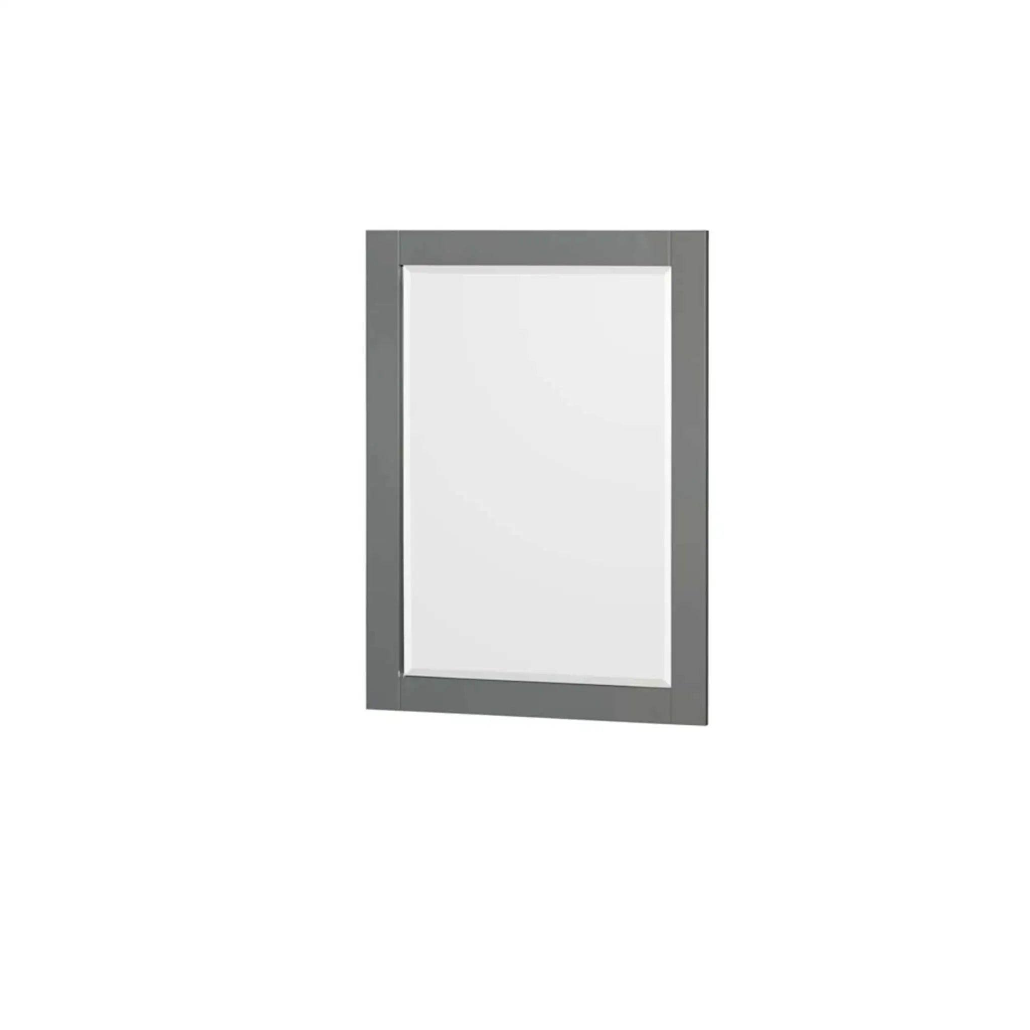48" Sheffield Single Bathroom Vanity in Dark Gray with Brushed Chrome Trim & 24" Mirror by Wyndham