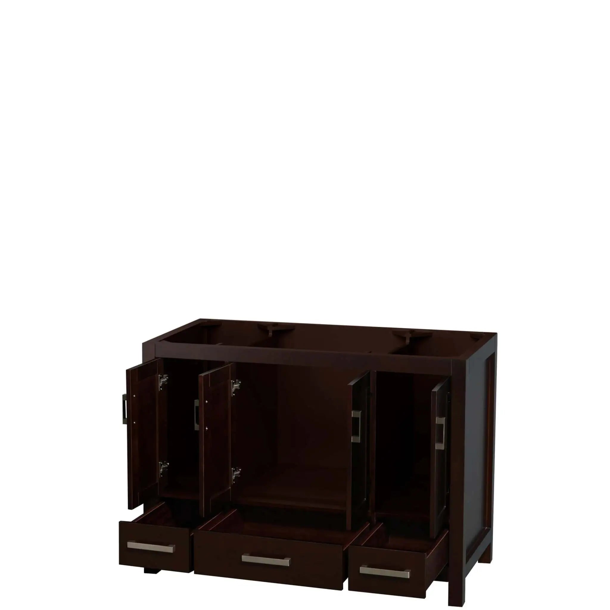48" Sheffield Single Bathroom Vanity in Espresso with Brushed Chrome Trim by Wyndham