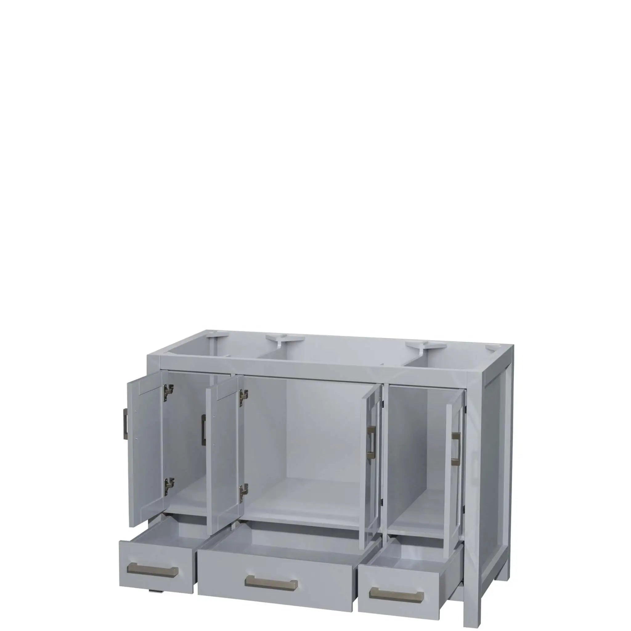 48" Sheffield Single Bathroom Vanity in Gray with Brushed Chrome Trim by Wyndham