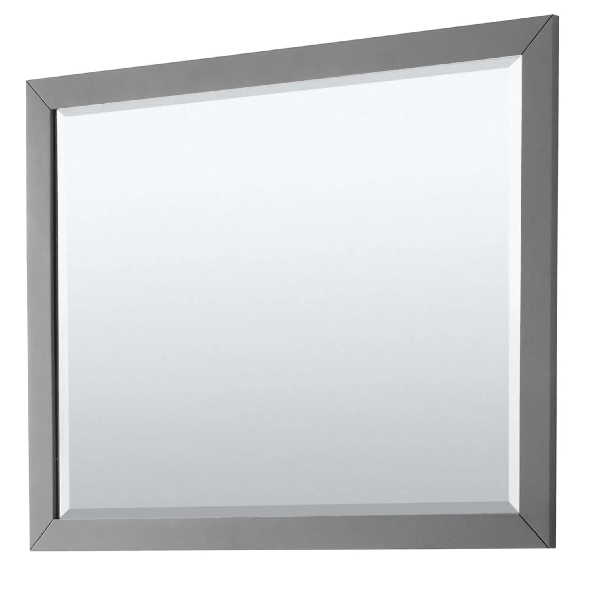 48" Strada Single Bathroom Vanity in Dark Gray with Matte Black Trim & 46" Mirror by Wyndham
