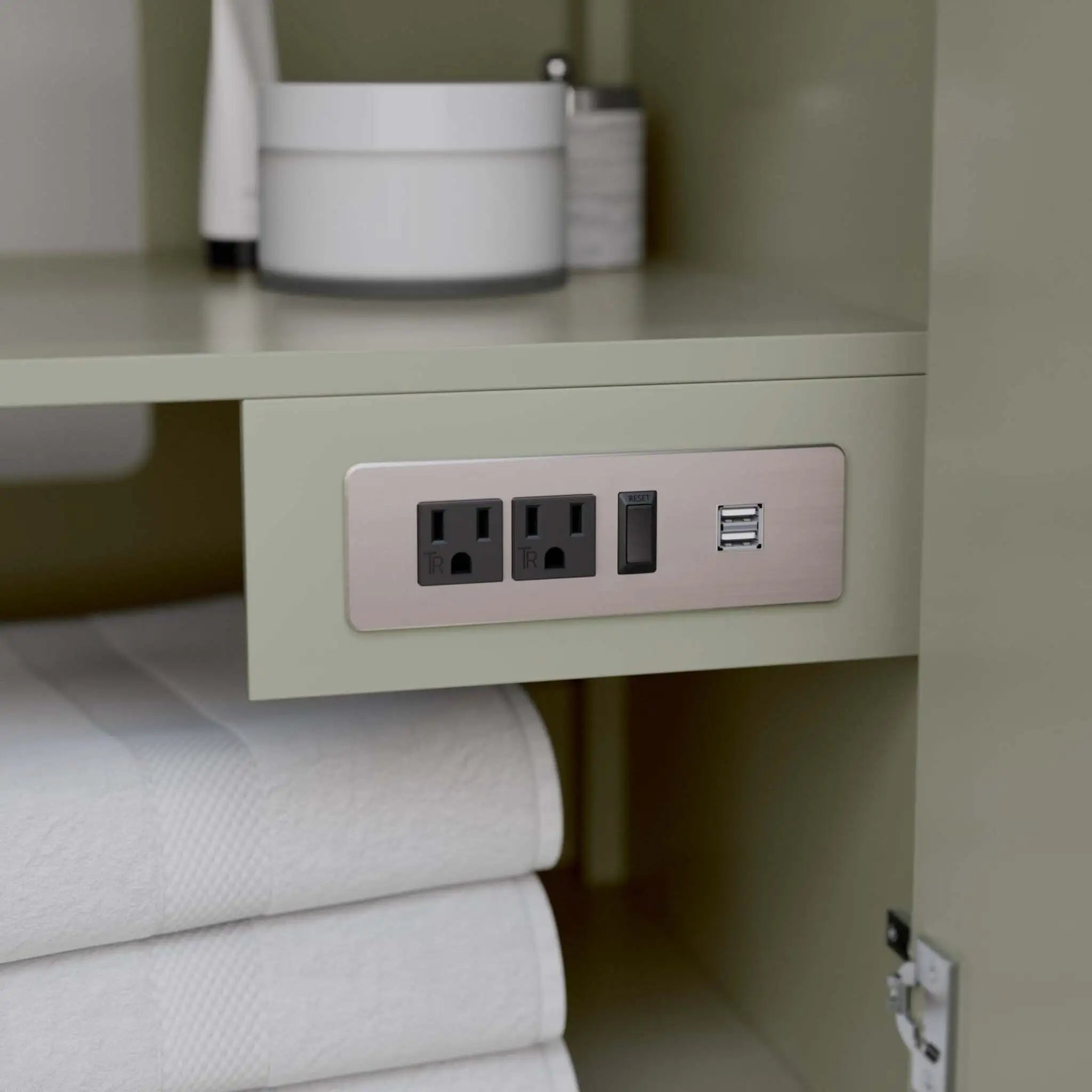 48" Strada Single Bathroom Vanity in Light Green with Brushed Nickel Trim & 46" Mirror by Wyndham