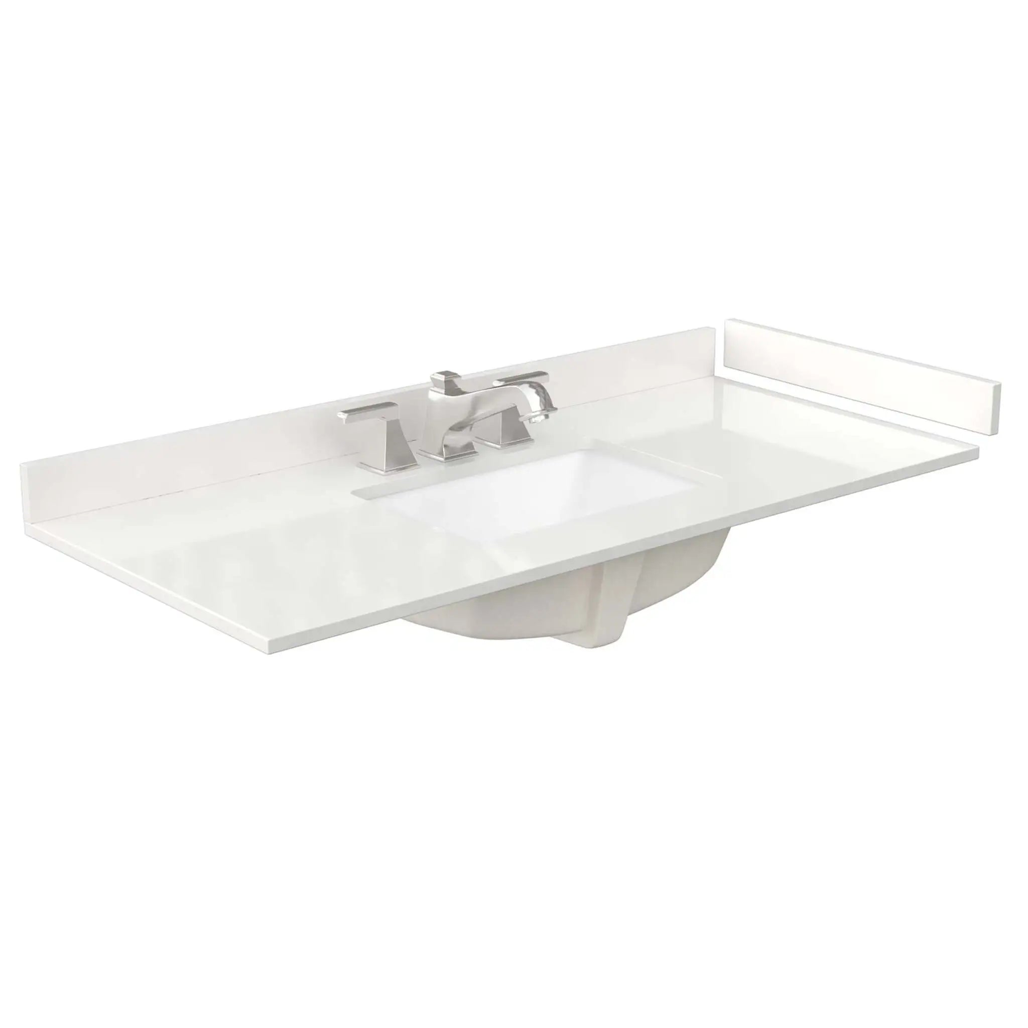 48" Strada Single Bathroom Vanity in White with Brushed Nickel Trim & 46" Mirror by Wyndham