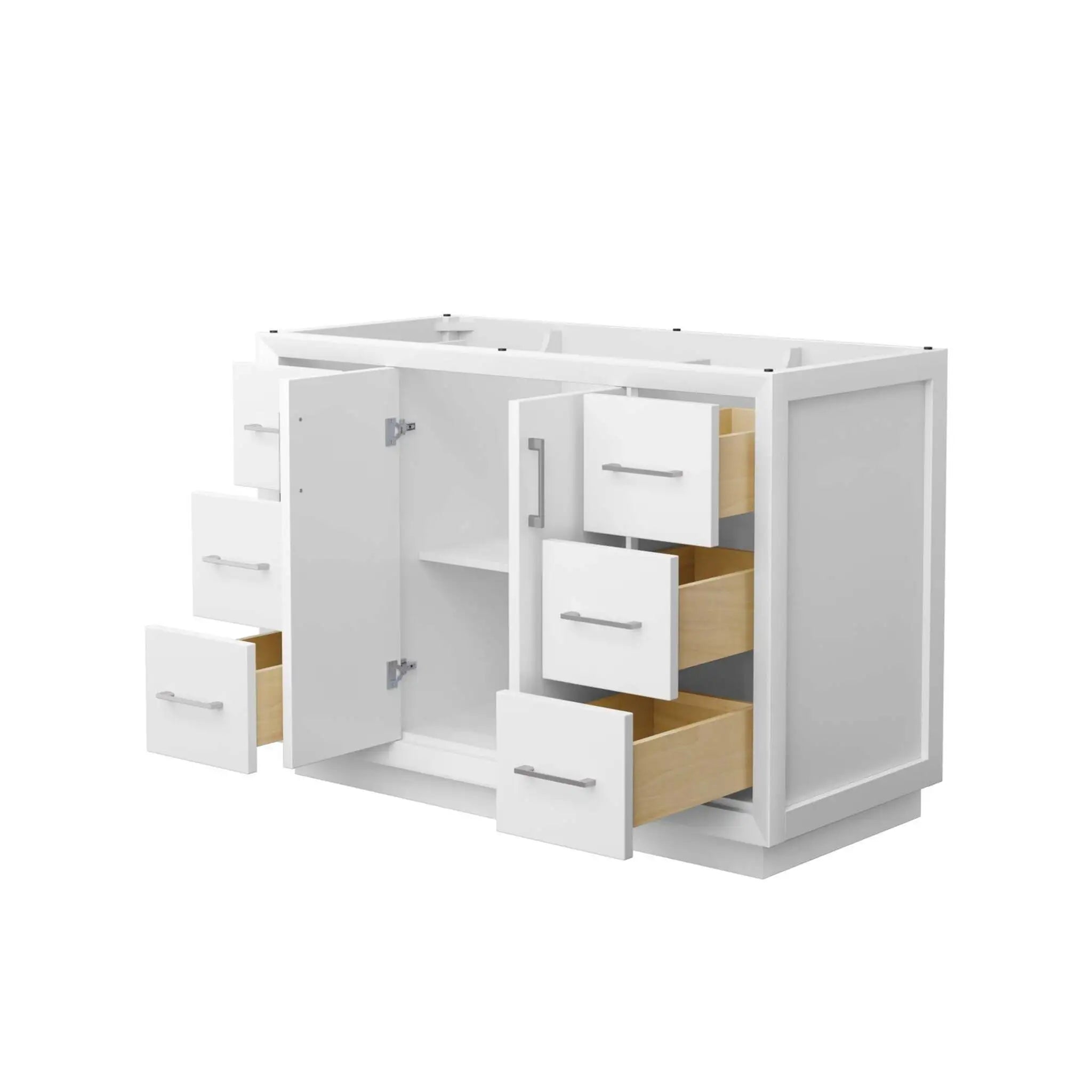 48" Strada Single Bathroom Vanity in White with Brushed Nickel Trim by Wyndham
