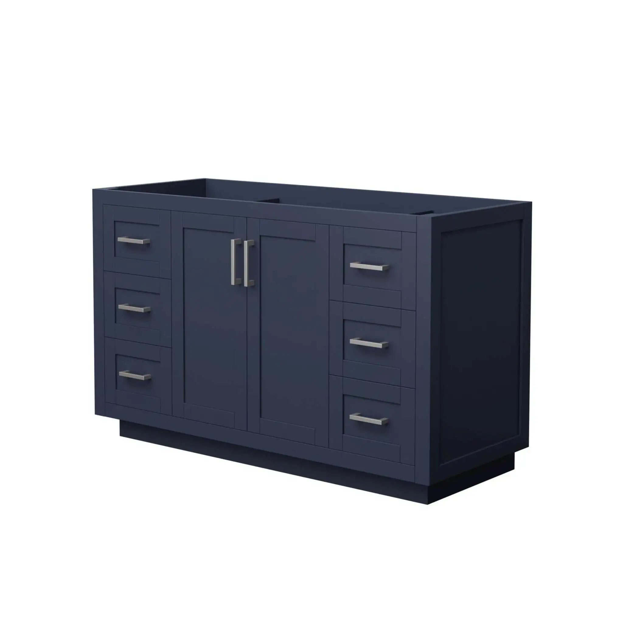 54" Miranda Single Bathroom Vanity in Dark Blue with Brushed Nickel Trim by Wyndham