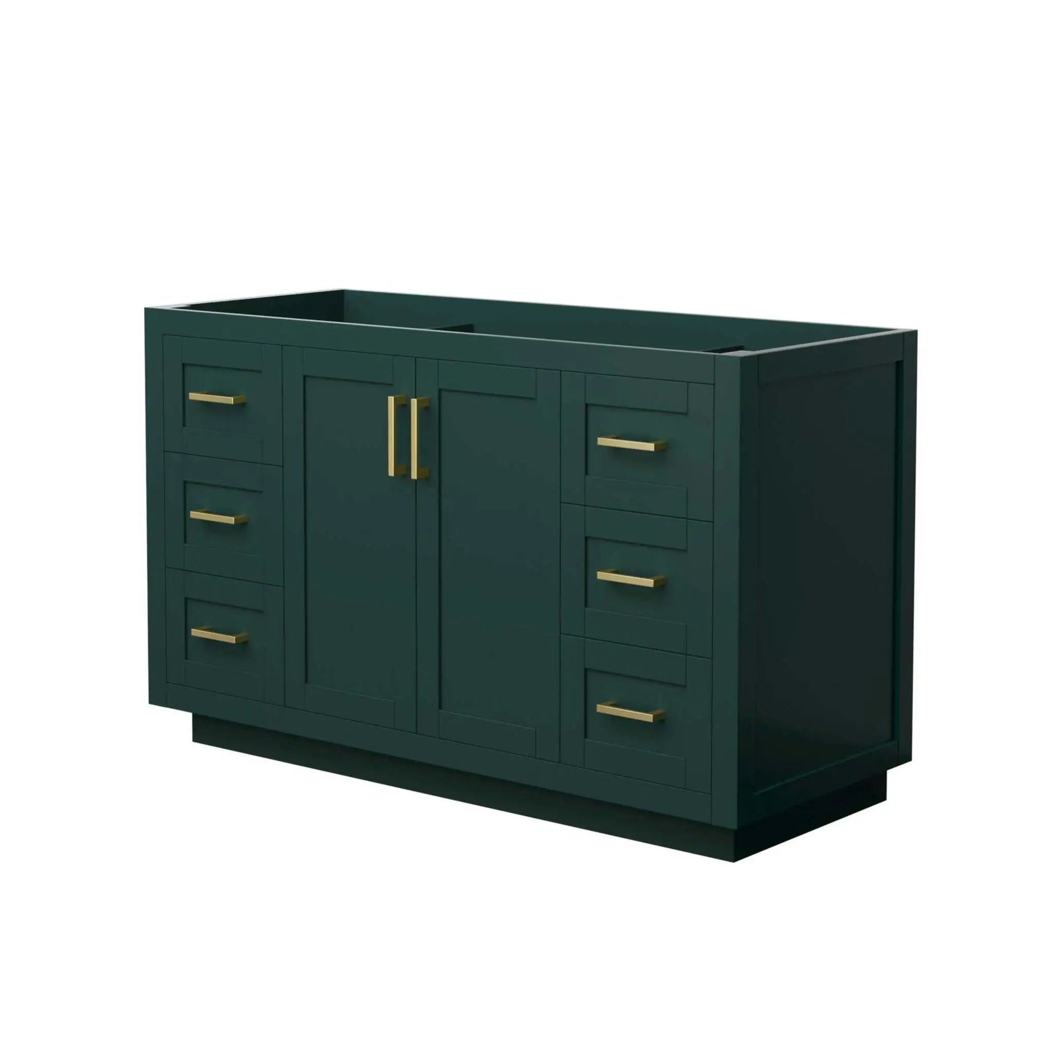 54" Miranda Single Bathroom Vanity in Green with Brushed Gold Trim by Wyndham