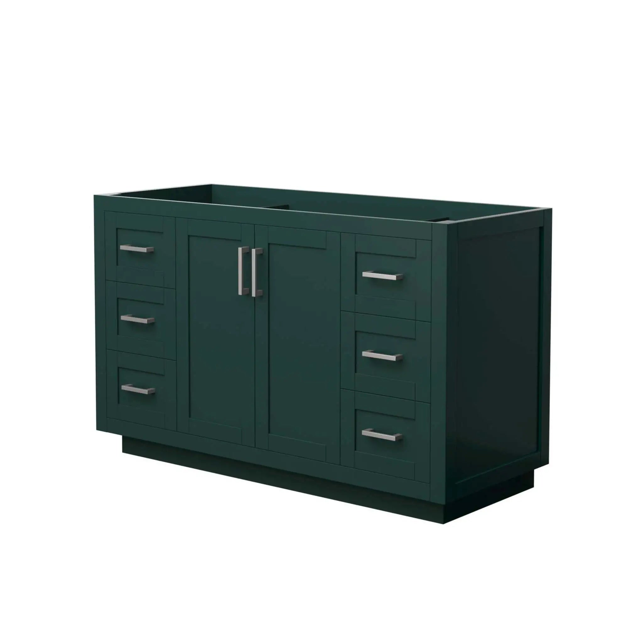 54" Miranda Single Bathroom Vanity in Green with Brushed Nickel Trim by Wyndham
