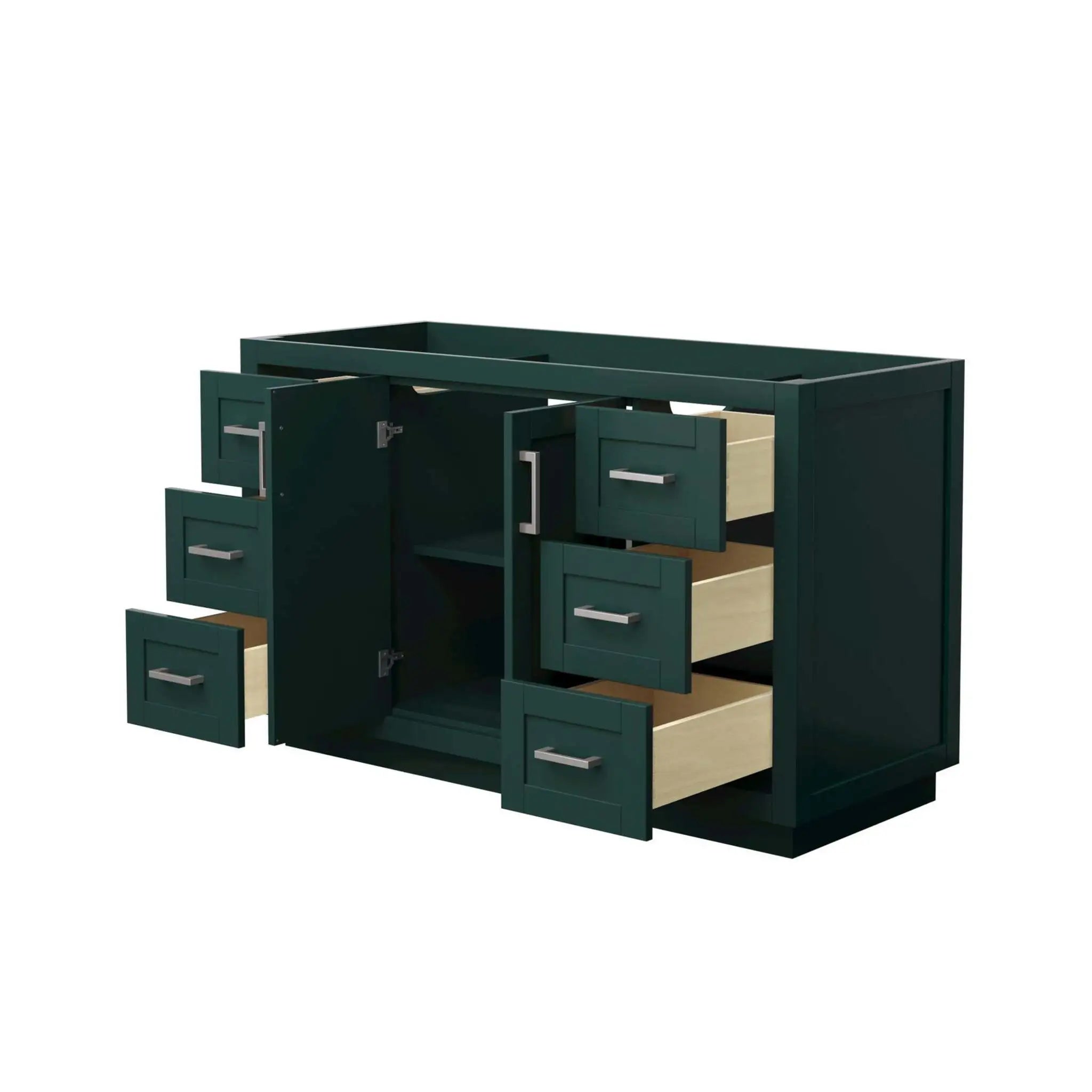 54" Miranda Single Bathroom Vanity in Green with Brushed Nickel Trim by Wyndham