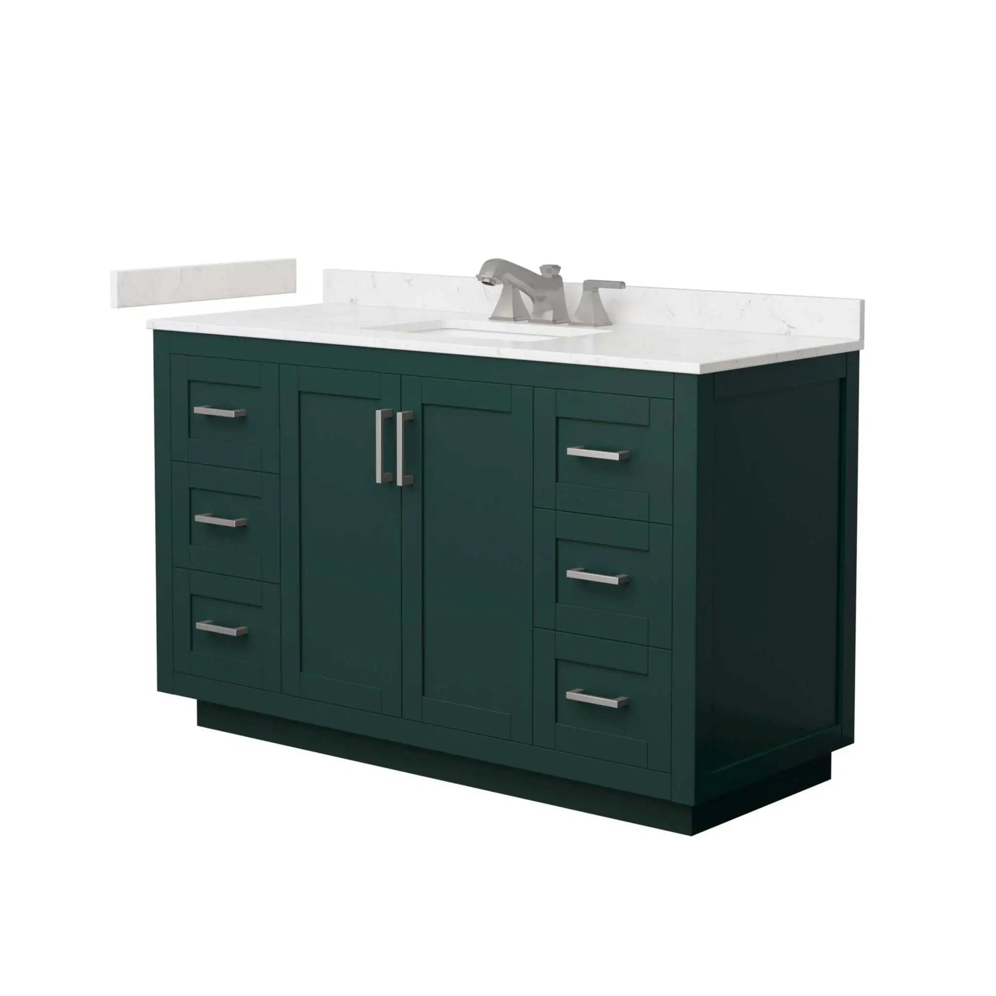 54" Miranda Single Bathroom Vanity in Green with Brushed Nickel Trim by Wyndham