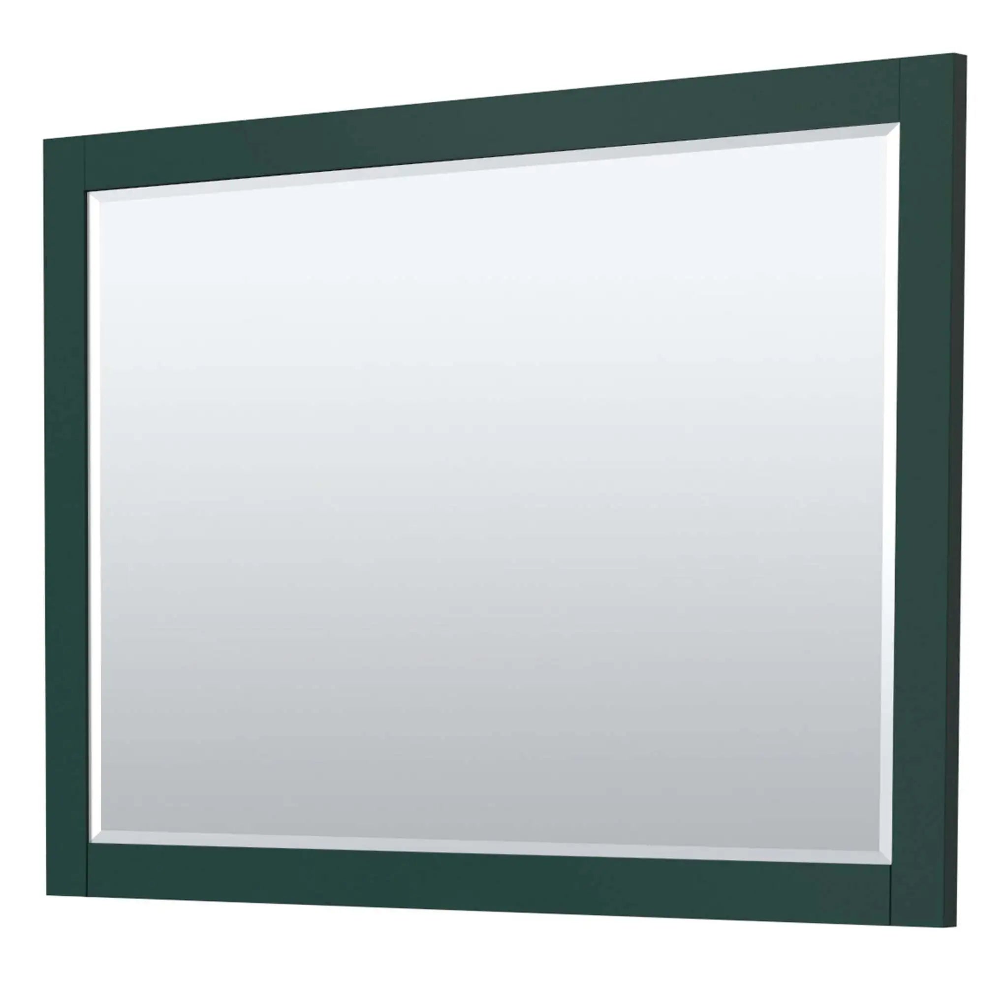 54" Miranda Single Bathroom Vanity in Green with Matte Black Trim & 46" Mirror by Wyndham