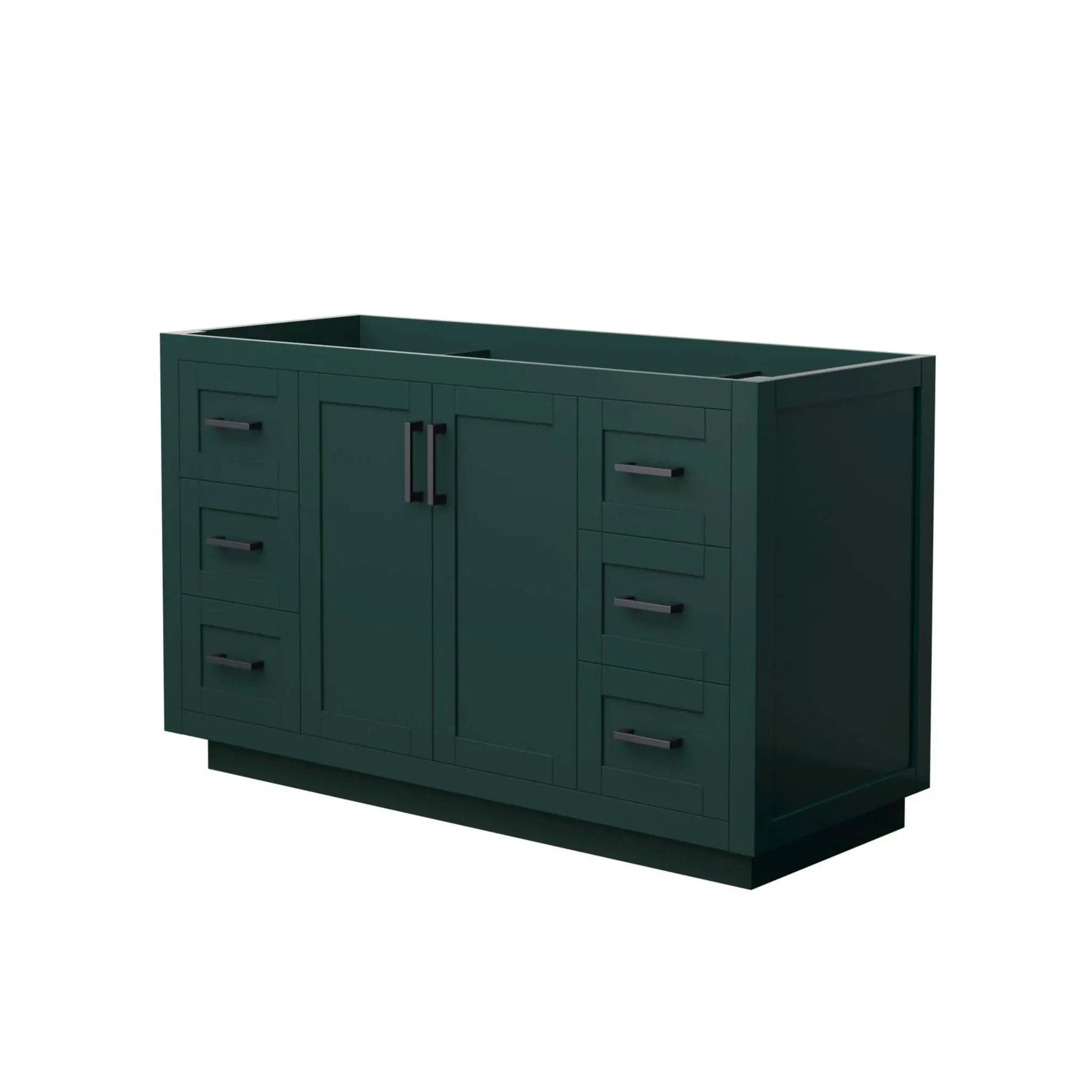 54" Miranda Single Bathroom Vanity in Green with Matte Black Trim by Wyndham