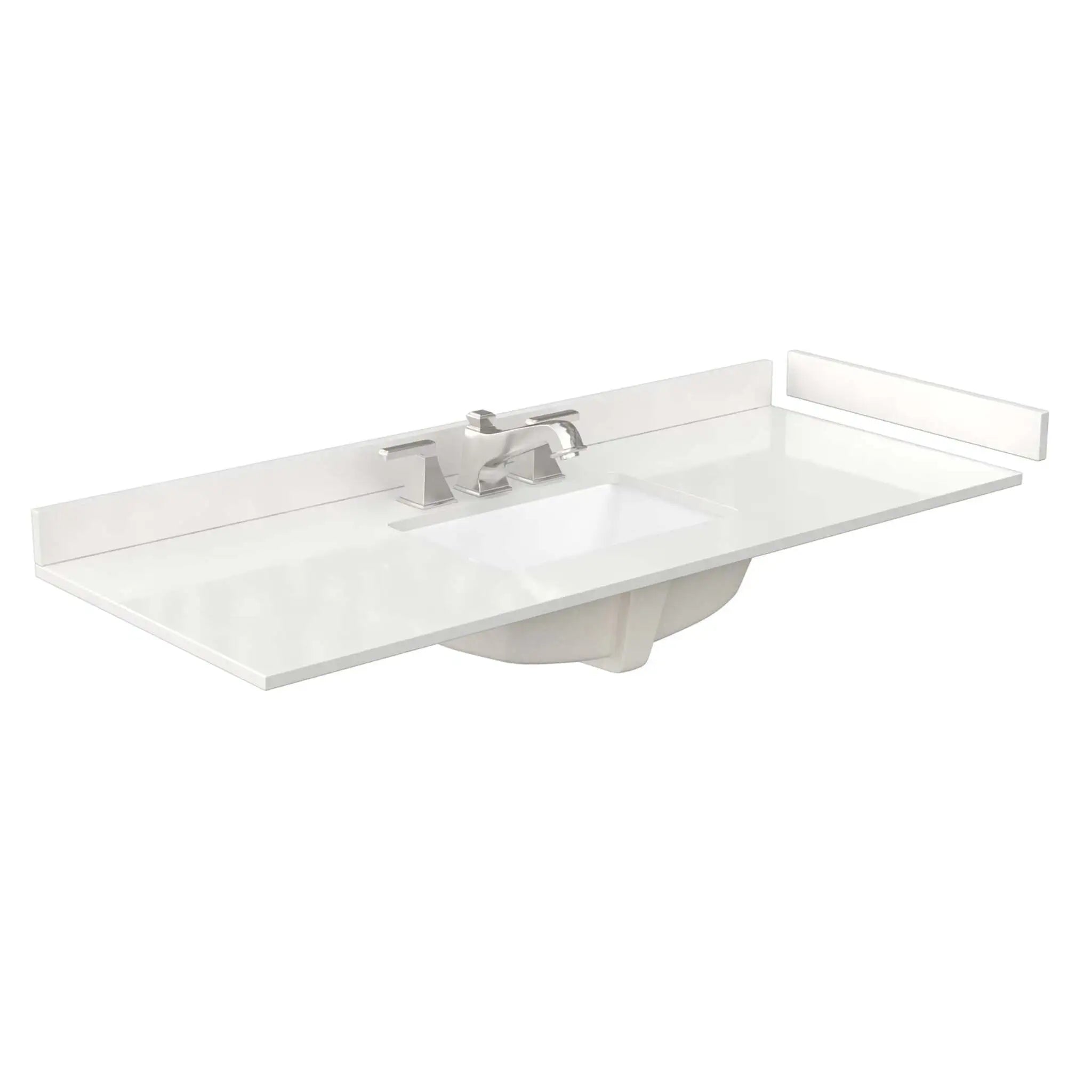 54" Miranda Single Bathroom Vanity in White with Brushed Gold Trim by Wyndham
