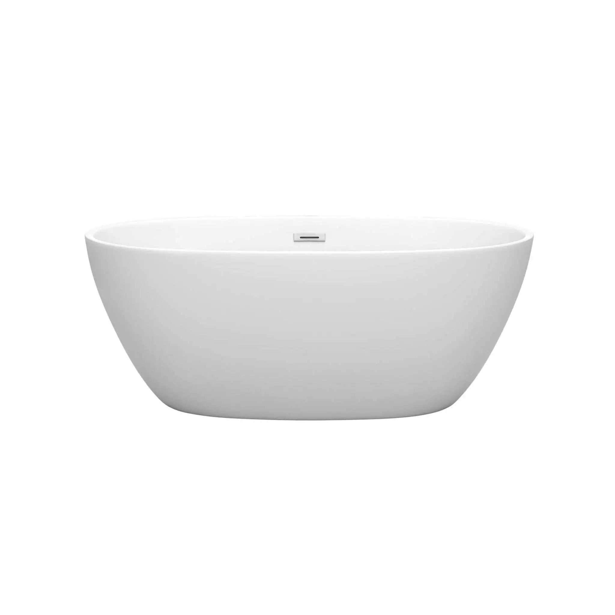 59" Matte White Freestanding Bathtub - Juno by Wyndham (WCBTE306159MW) image 2