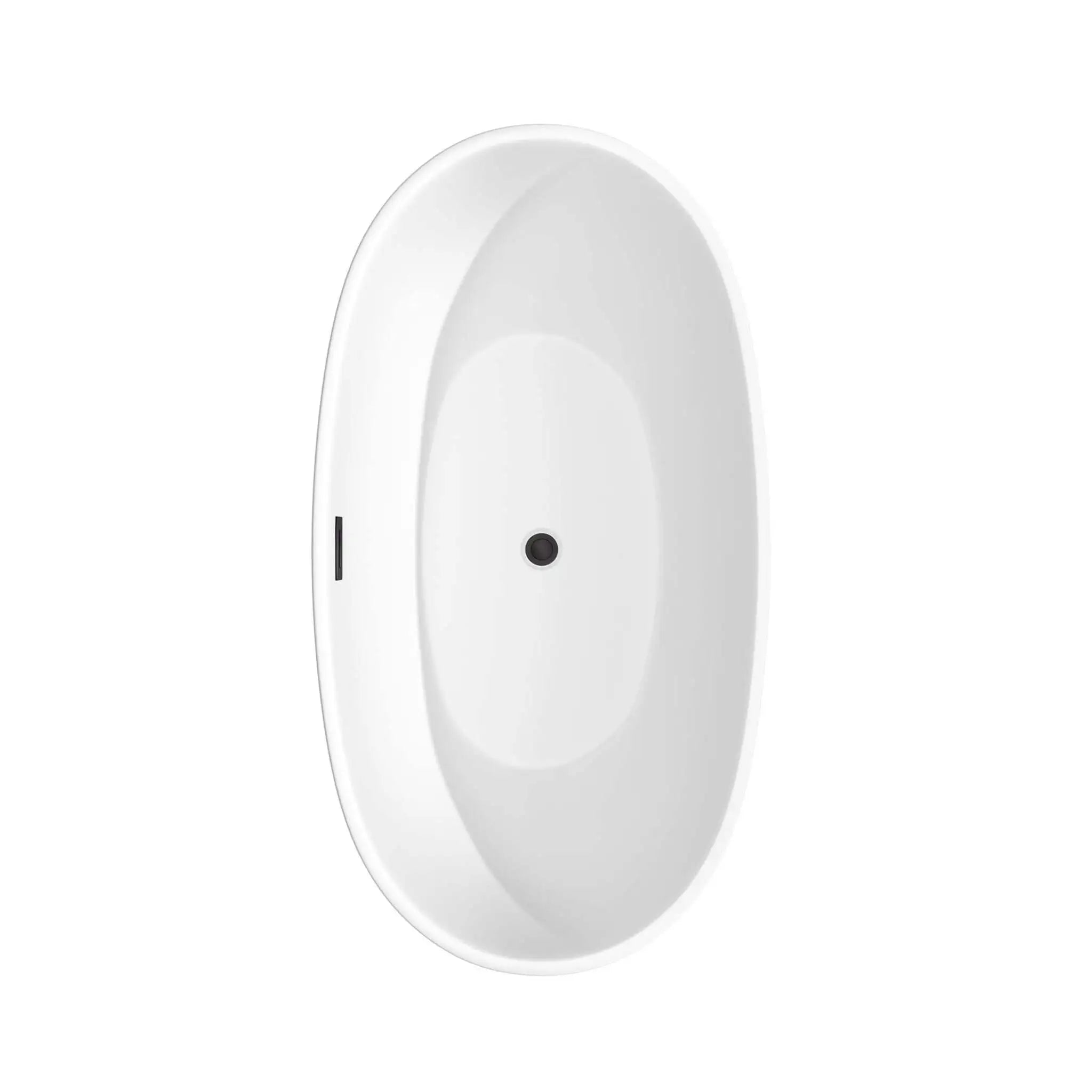 59" Matte White Freestanding Bathtub, Matte Black Trim - Juno by Wyndham (WCBTE306159MWMBTRIM) image 4