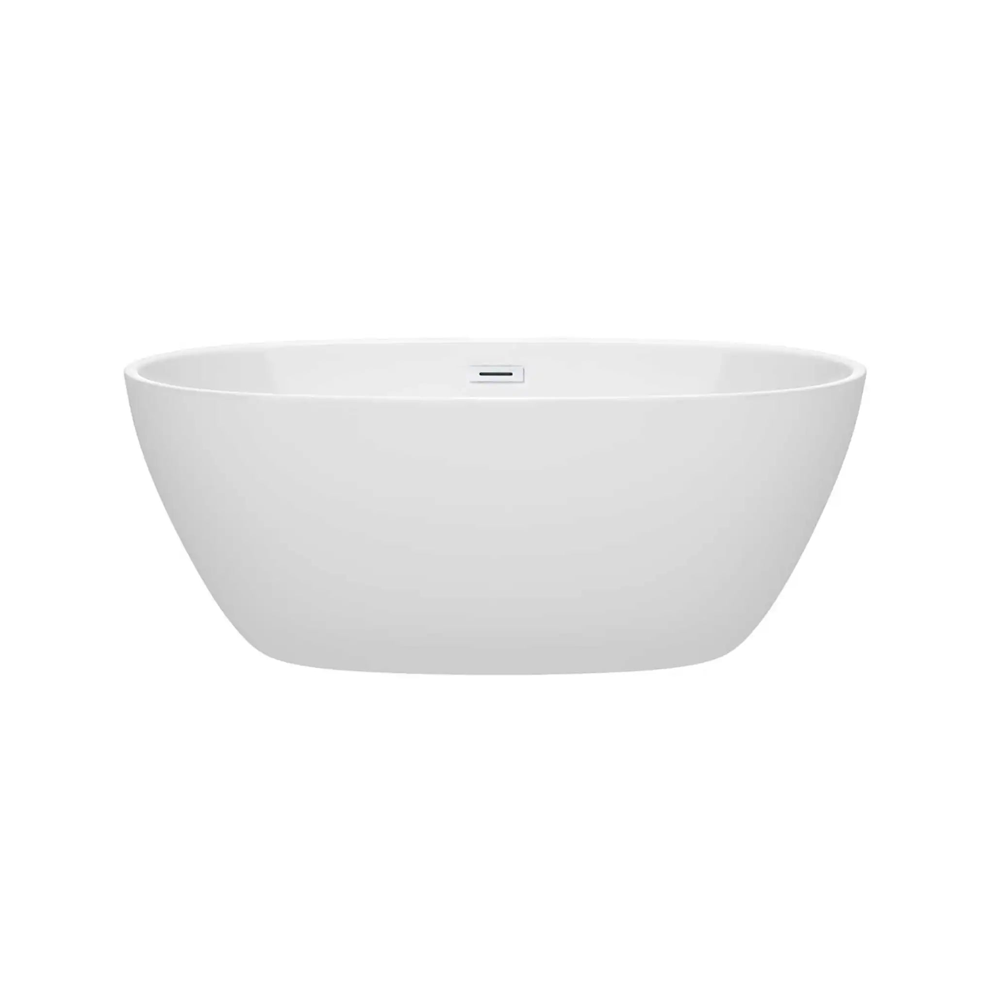 59" White Freestanding Bathtub - Juno by Wyndham (WCBTK156159SWTRIM) image 2