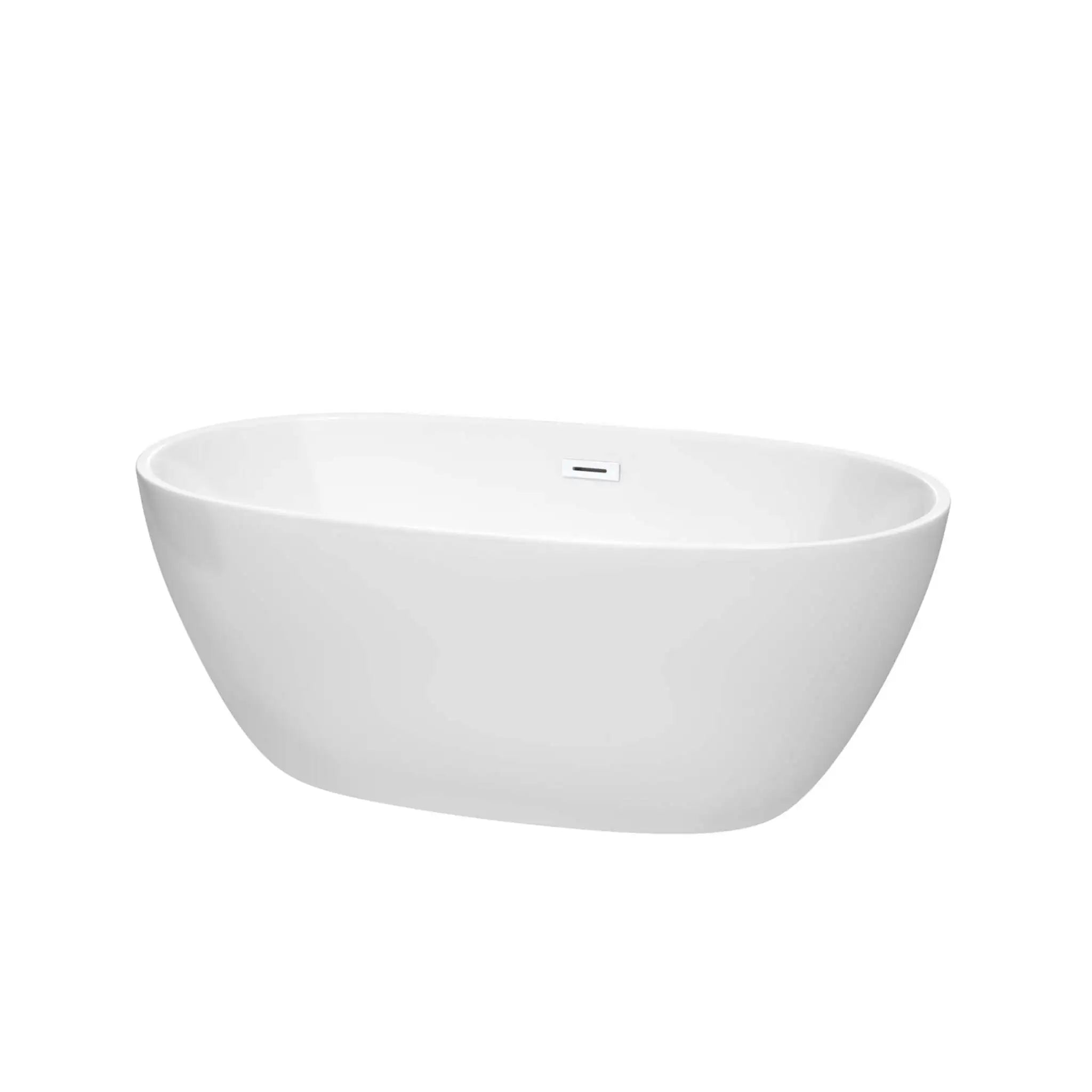 59" White Freestanding Bathtub - Juno by Wyndham (WCBTK156159SWTRIM) image