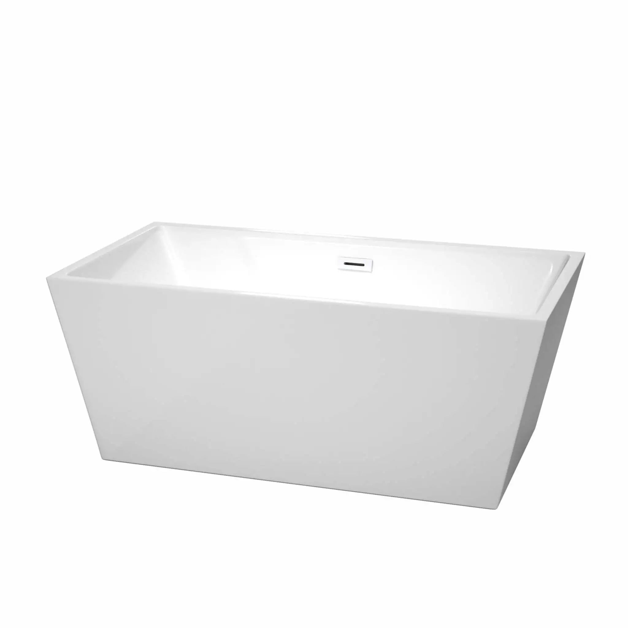 59" White Freestanding Bathtub - Sara by Wyndham (WCBTK151459SWTRIM) image