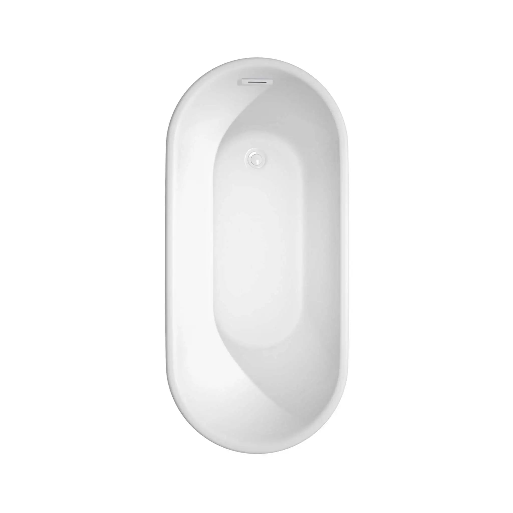 59" White Freestanding Bathtub with Brushed Gold Faucet - Ursula by Wyndham (WCBTK151159SWATPGD) image 4